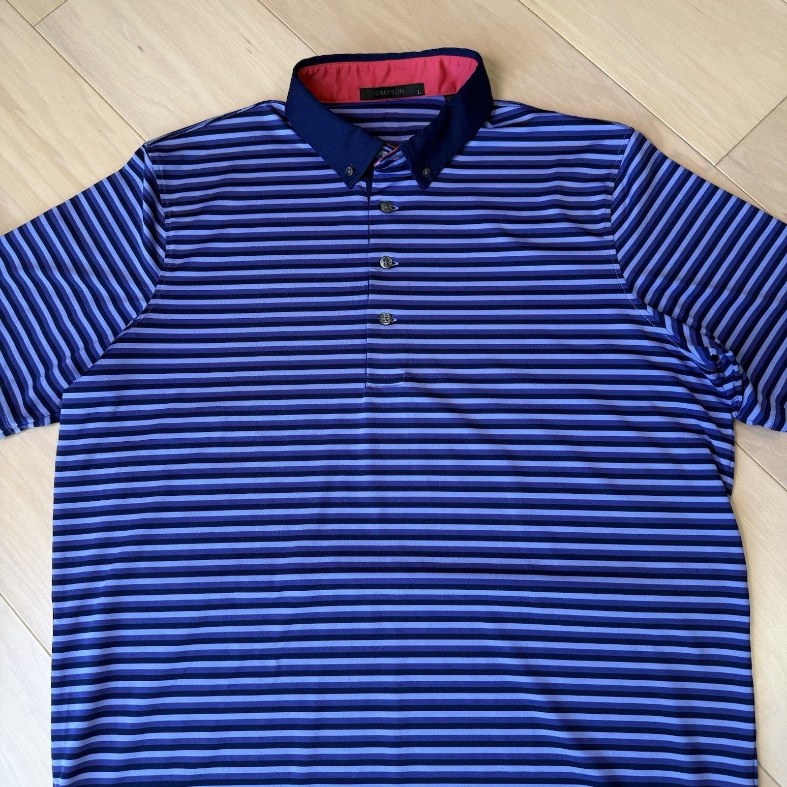 Other Greyson Golf Polo L Multicolor Striped Short Sleeve Summer Size US L / EU 52-54 / 3 - 4 Thumbnail