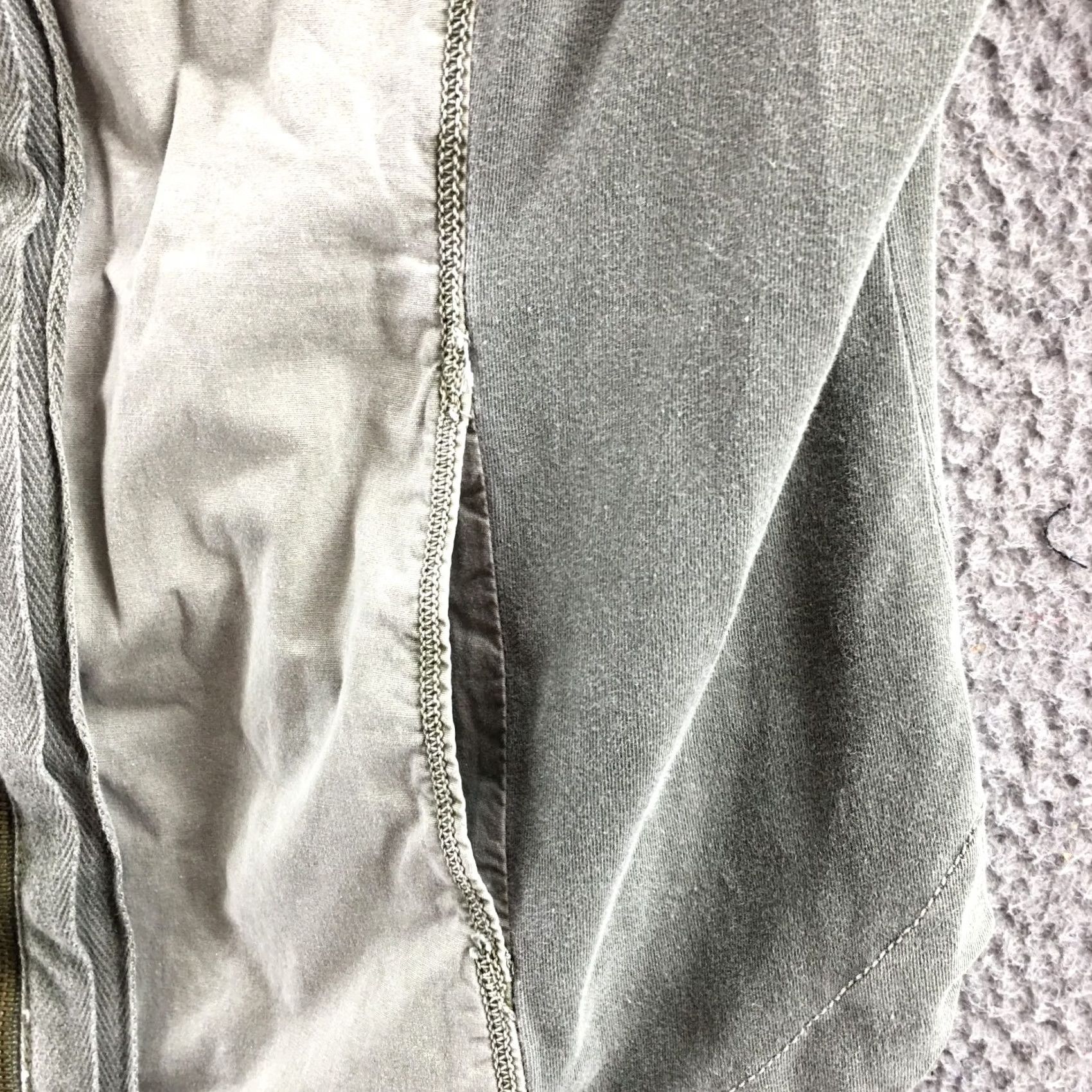 Vintage XCVI Zip Up Shirt Womens XL 3/4 Sleeve Grey Cotton Blend Mock Neck Casual Pocket Shirt Size XL / US 12-14 / IT 48-50 - 6 Thumbnail