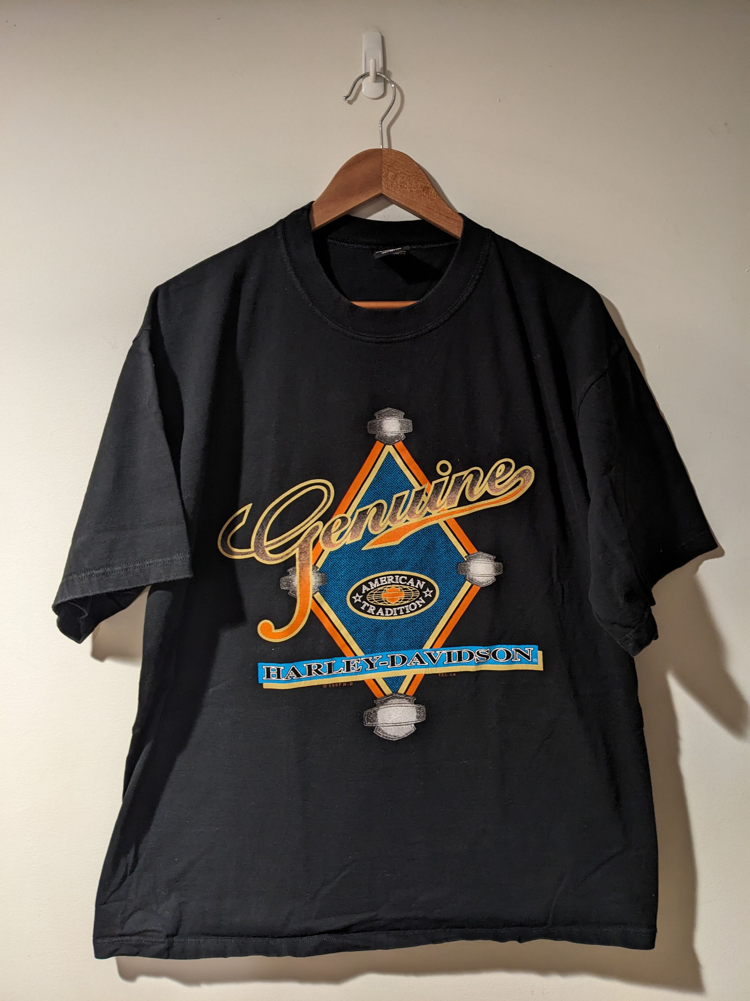 Harley Davidson × Vintage Vintage 1997 Harley Davidson Genuine Motorcycle T-Shirt Size US L / EU 52-54 / 3 - 1 Thumbnail
