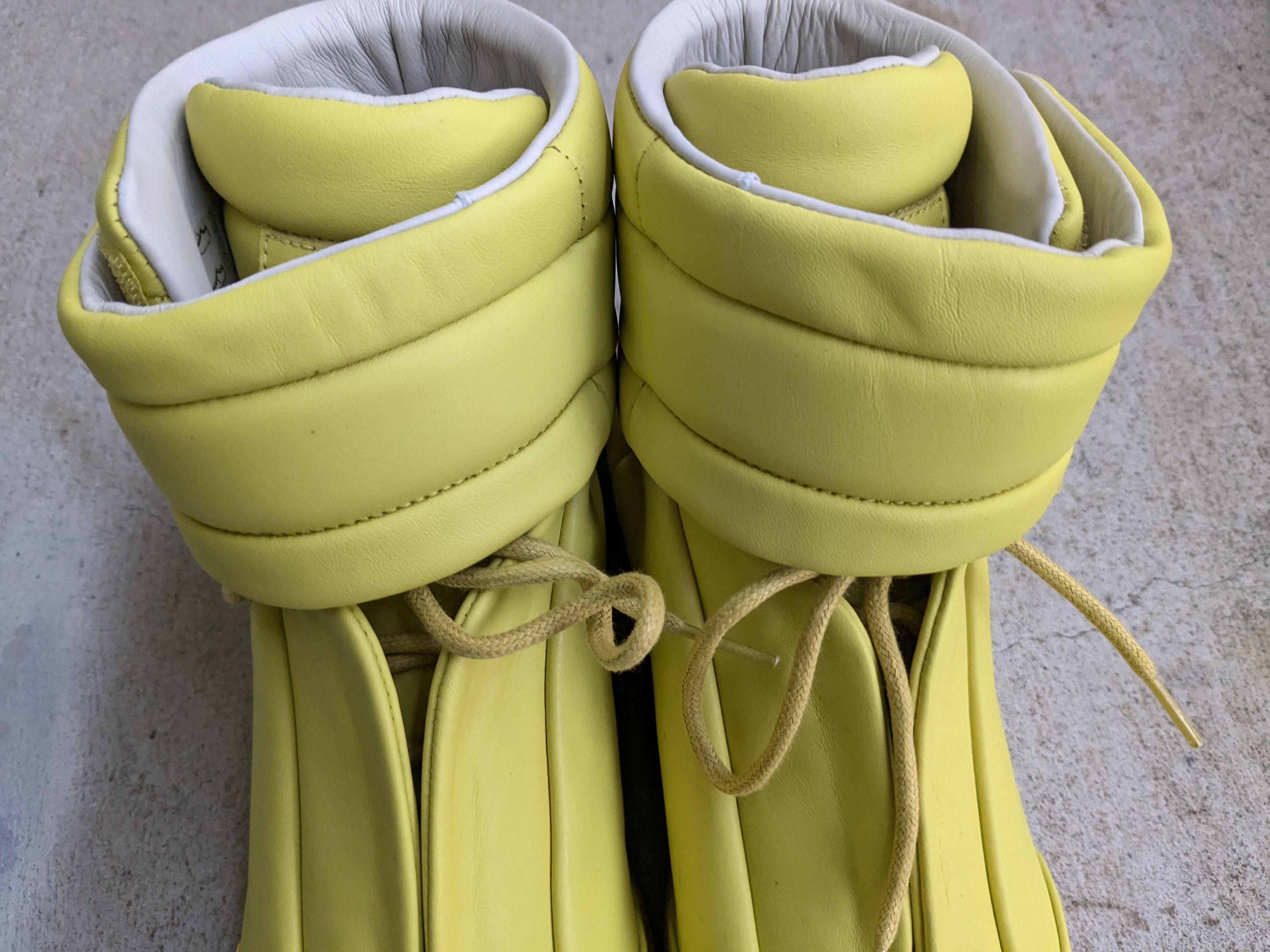 Maison Margiela Maison Margiela Future Neon Yellow 10 43 High Tops Leather Size US 10 / EU 43 - 6 Thumbnail