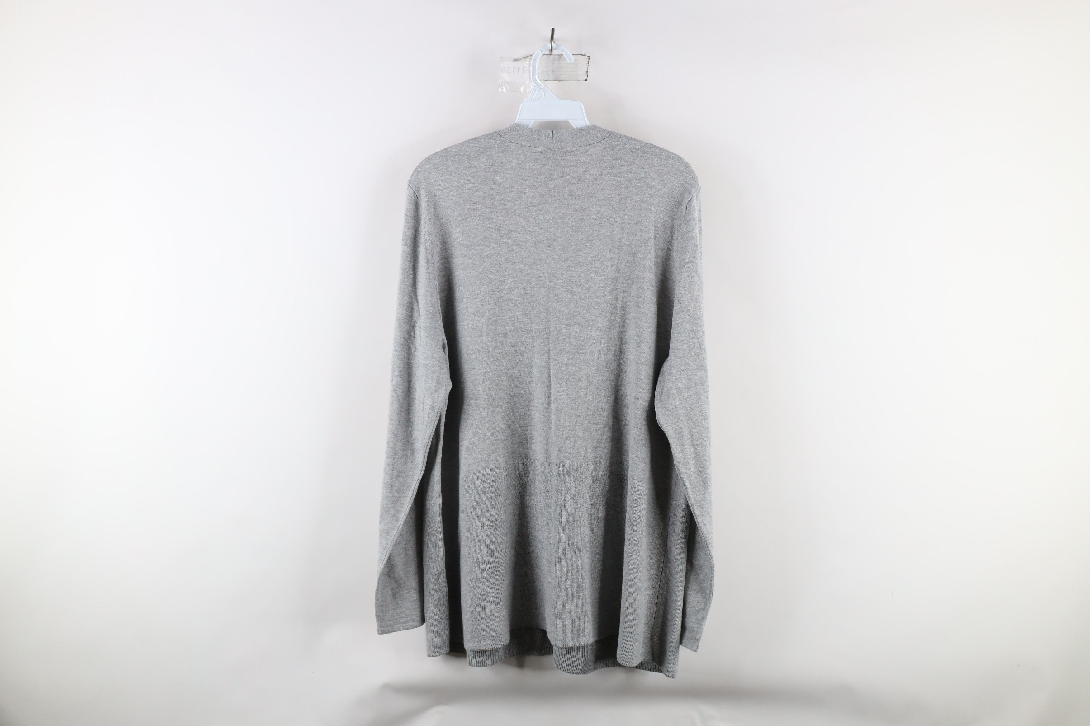 Vintage New J Jill Rayon Blend Knit Cardigan Sweater Heather Gray Size L / US 10 / IT 46 - 8 Thumbnail