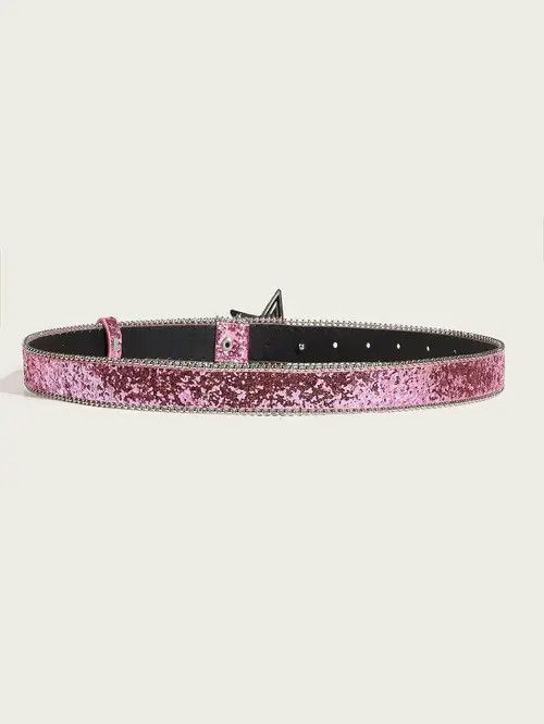 Vintage Star Buckle Pink Belt Size ONE SIZE - 3 Thumbnail