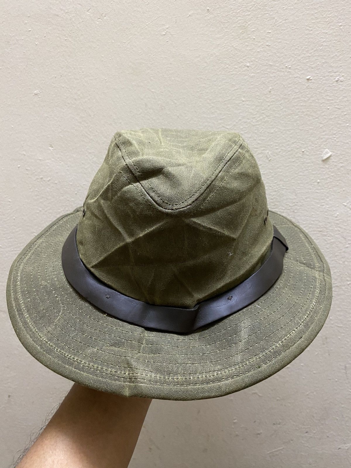 C.C. Filson Vintage Waxed Canvas Tin Cloth Packer popular Hat