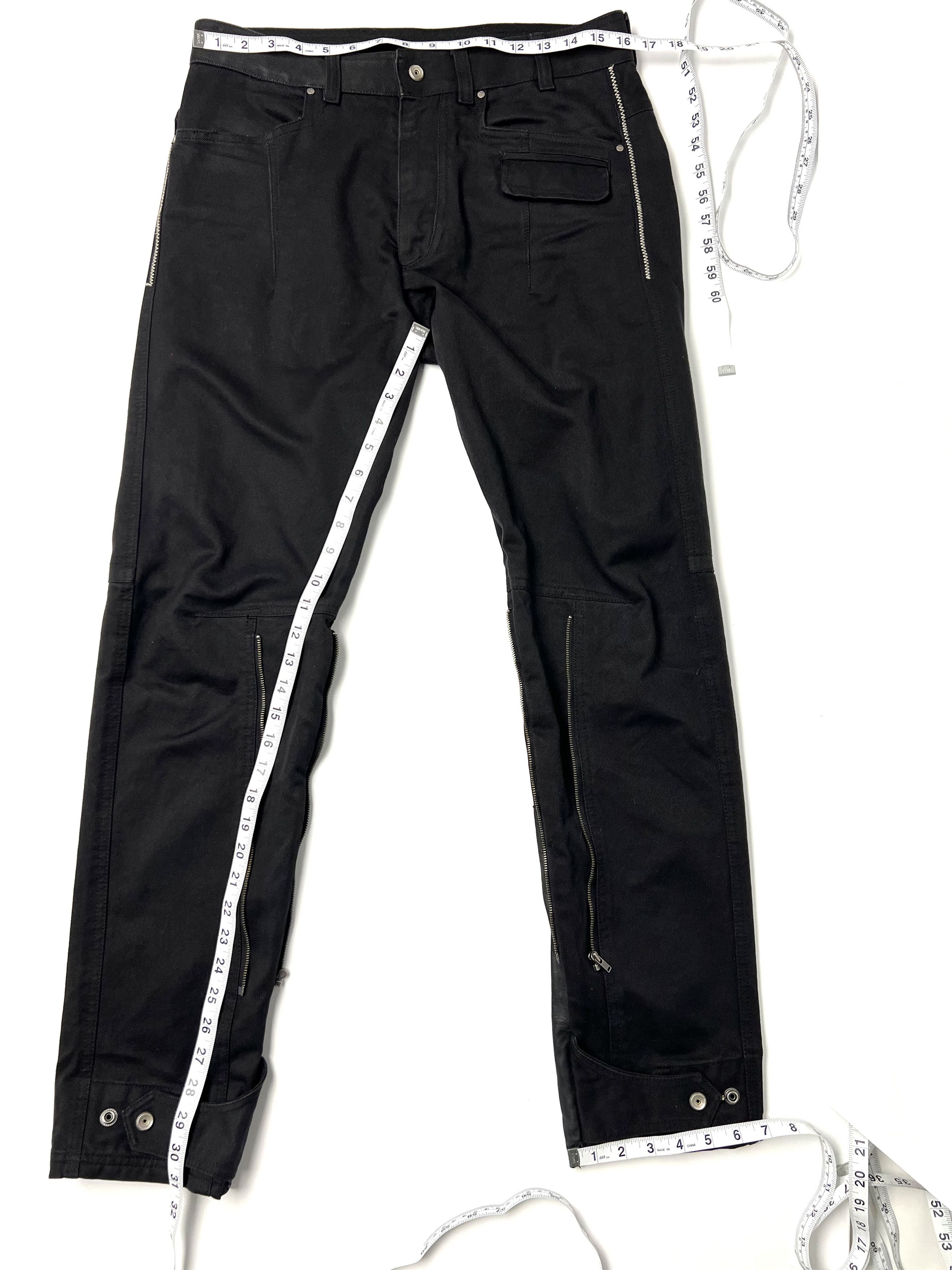Diesel DIESEL MENS BLACK DENIM W / LEATHER, ZIPPRES & SNAP-ON JEANS Size US 27 - 16 Thumbnail