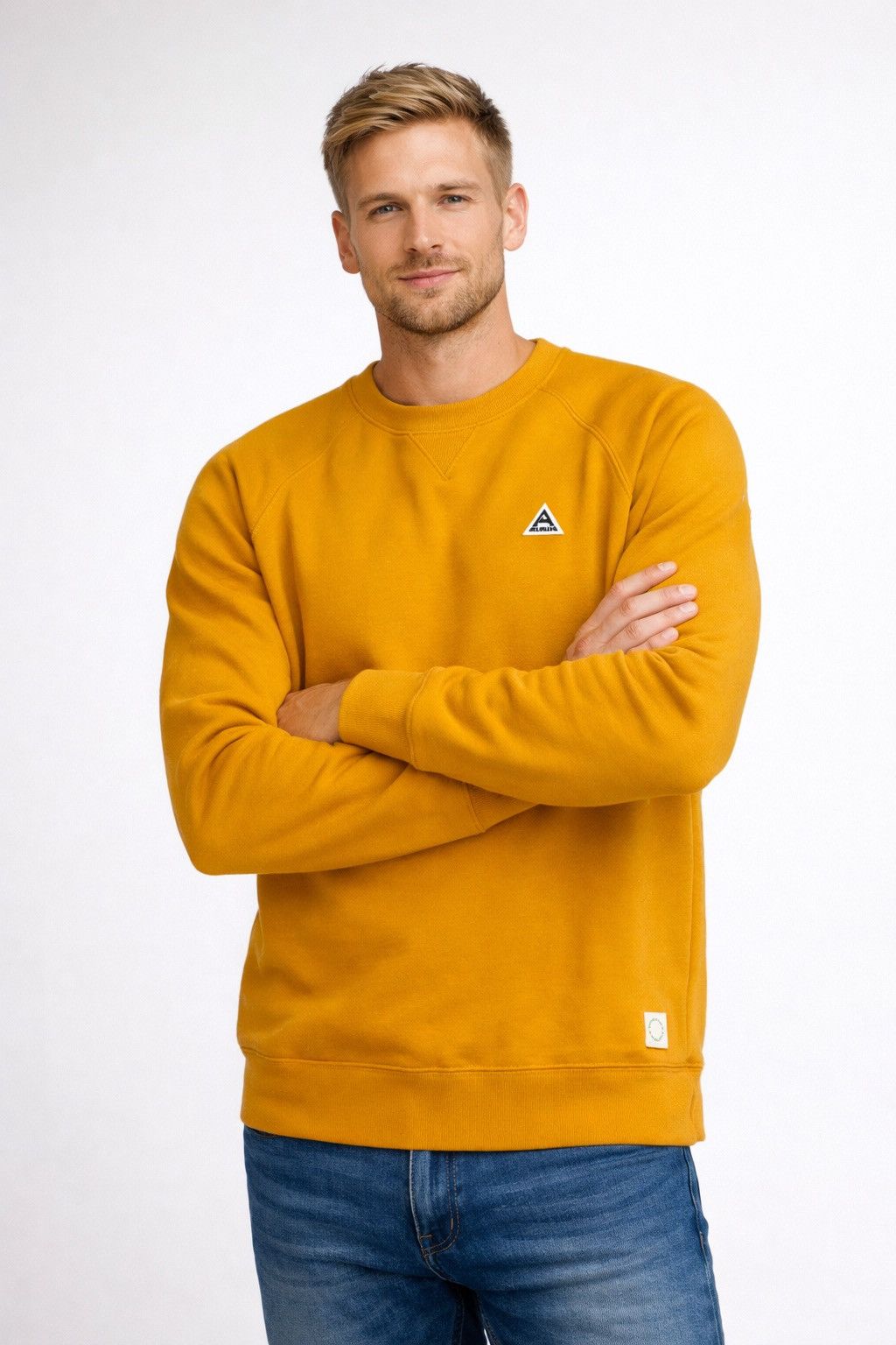 Scotch & Soda Scotch & Soda Mustard Yellow Crewneck Sweatshirt Size US L / EU 52-54 / 3 - 1 Thumbnail
