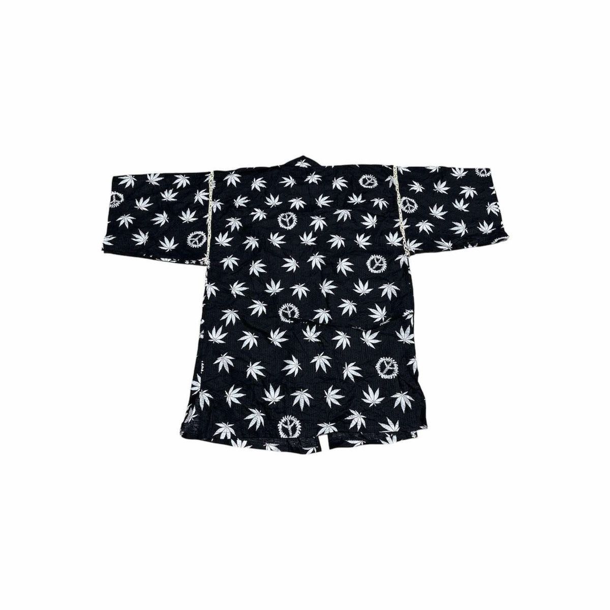 Hysteric Glamour × Japanese Brand × Vintage 🔥Sick Y2K Japanese Tradition Marijuana Peace Yukata Kimono Size US XL / EU 56 / 4 - 7 Thumbnail