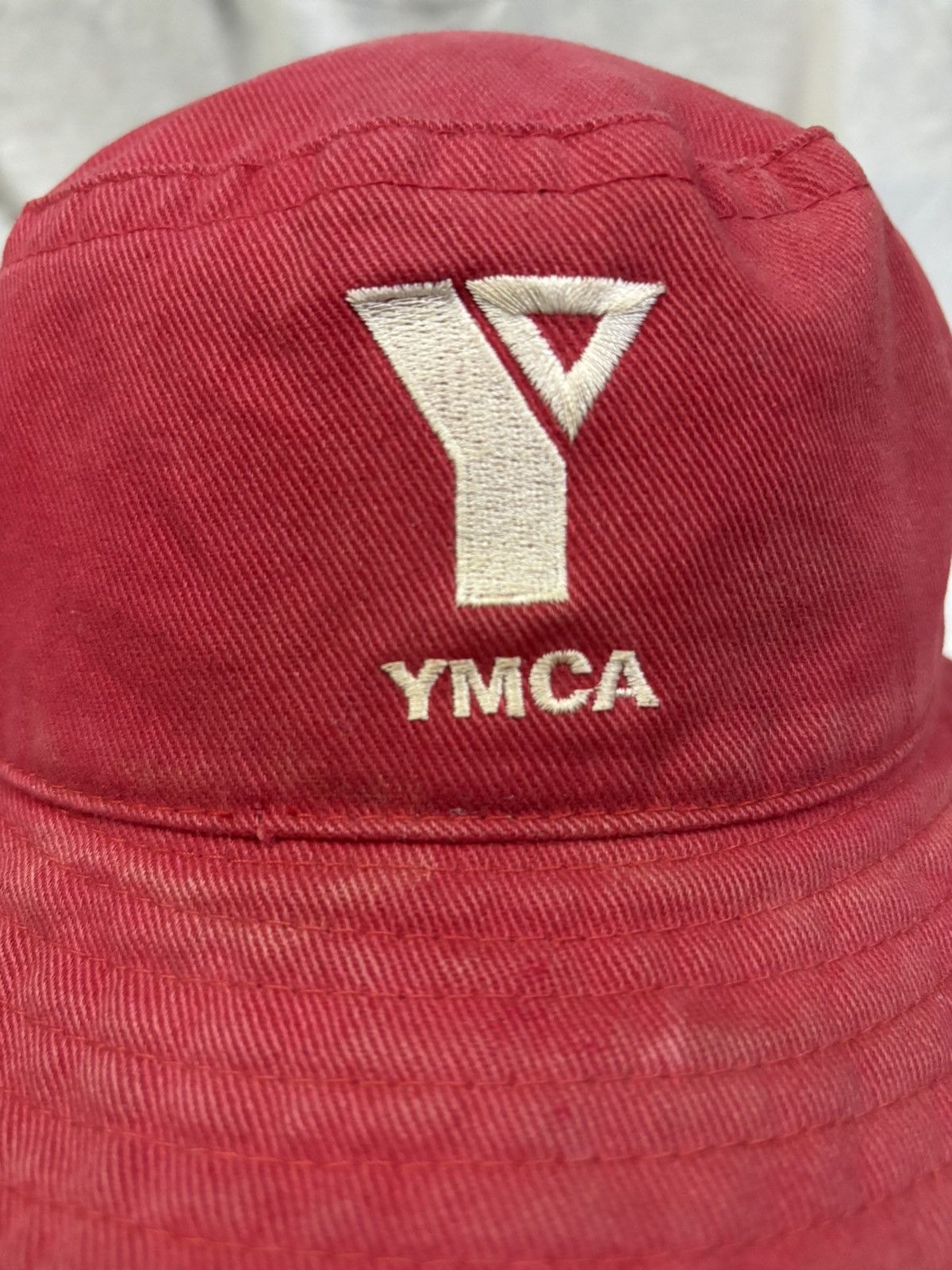 YMC Vintage 2000s Y2K YMCA Faded Embroidered Logo Bucket Hat Size ONE SIZE - 7 Thumbnail