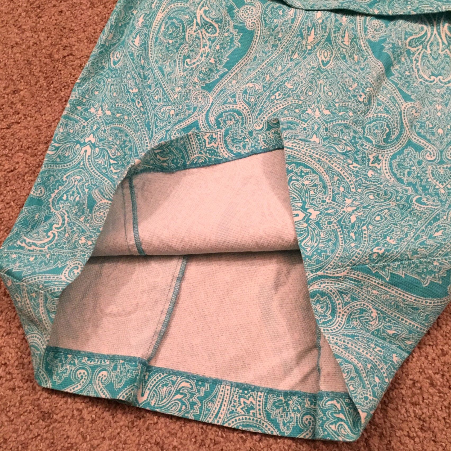Talbots Talbots Skirt Women Size 6 Blue Paisley Belted Pencil Knee Length Unlined Size 28" / US 6 / IT 42 - 7 Thumbnail