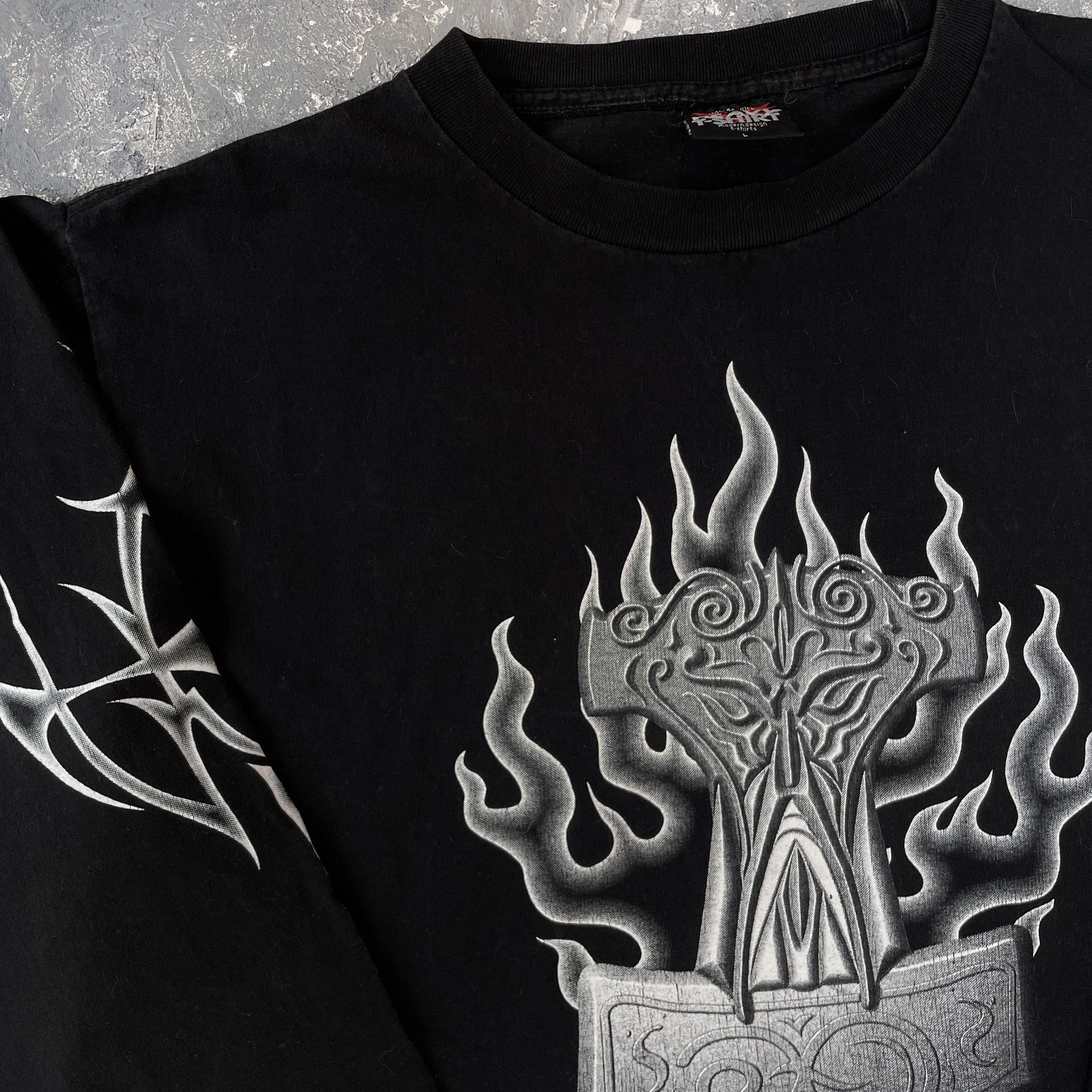 Affliction × Tribal Streetwear × Vintage vintage y2k tribal longsleeve shirt Size US L / EU 52-54 / 3 - 3 Thumbnail