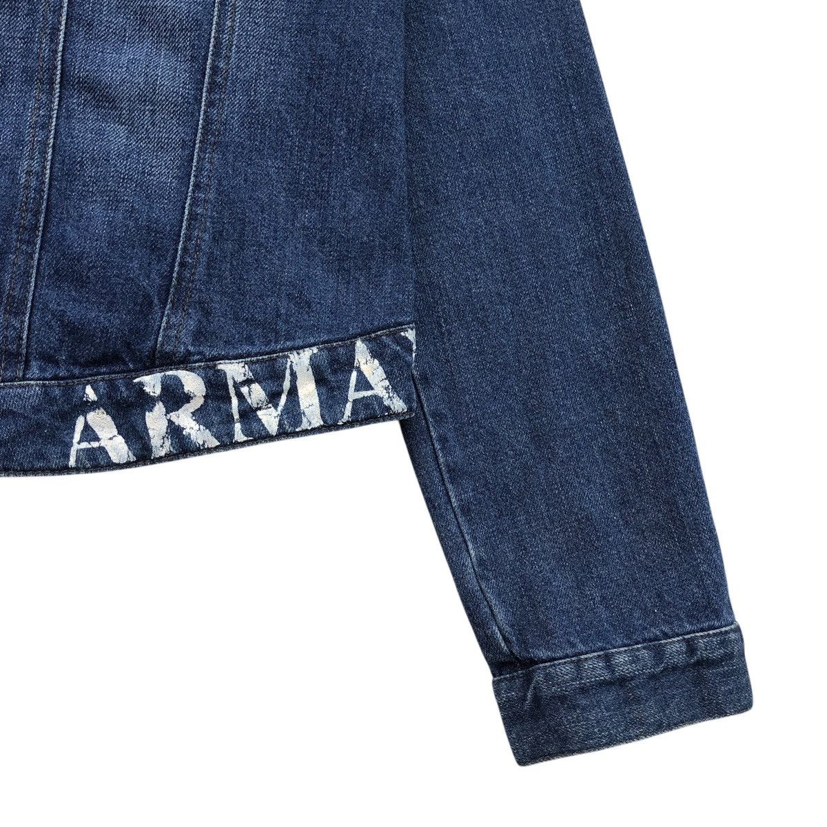 Armani Armani Jeans INDIGO Denim Snap Button JACKET Size M / US 6-8 / IT 42-44 - 3 Thumbnail