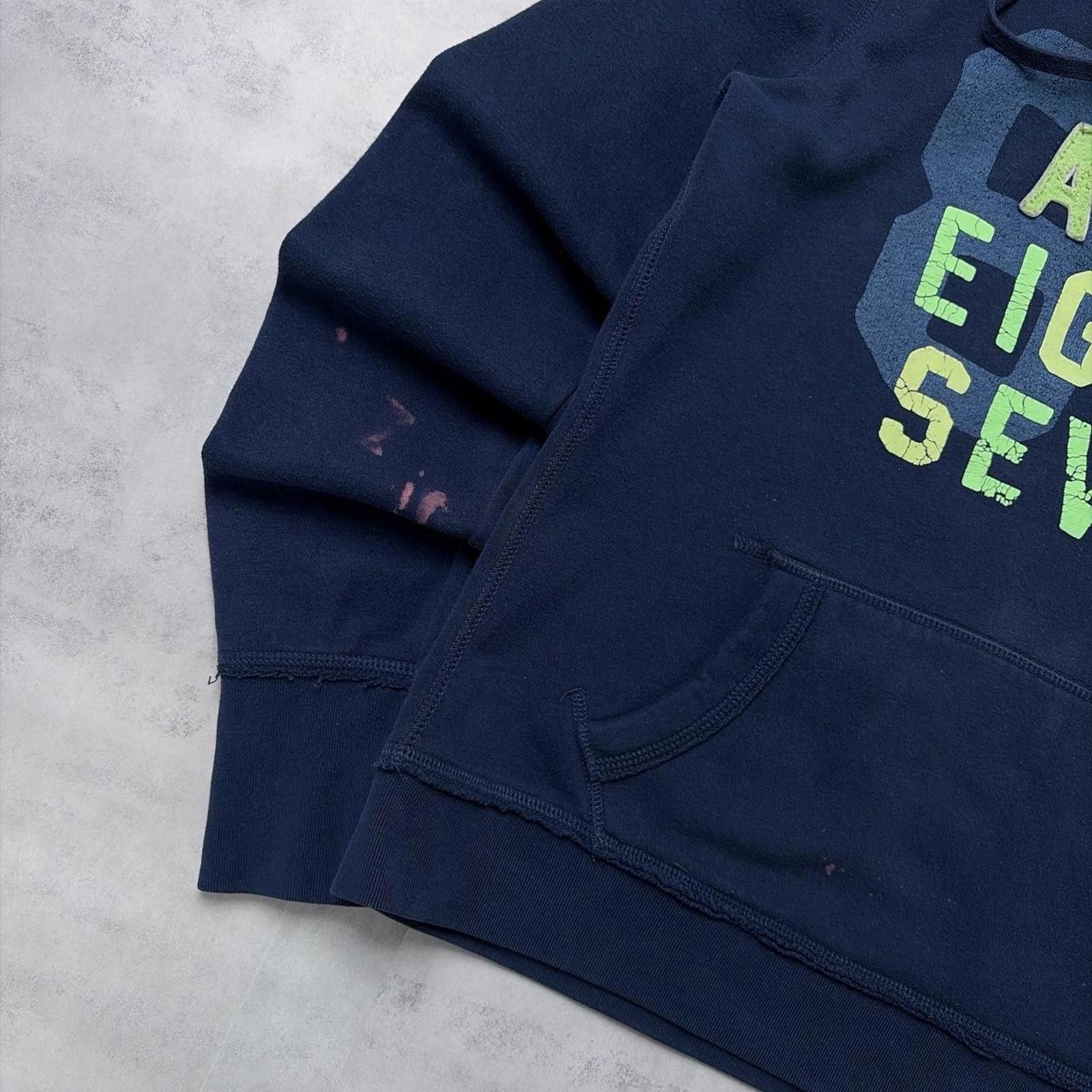 Aeropostale Y2K Navy Aeropostale Grunge Distressed Skater Hoodie Size M / US 6-8 / IT 42-44 - 5 Thumbnail
