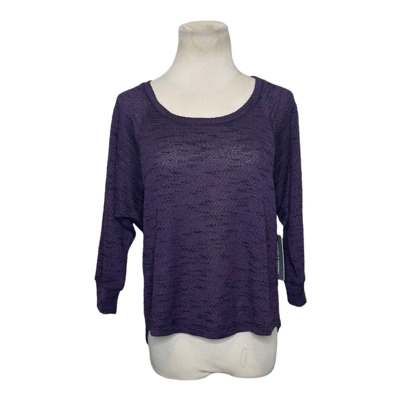 Threads 4 Thought Threads 4 Thought purple short sleeves sweater size small Size S / US 4 / IT 40 - 10 Thumbnail
