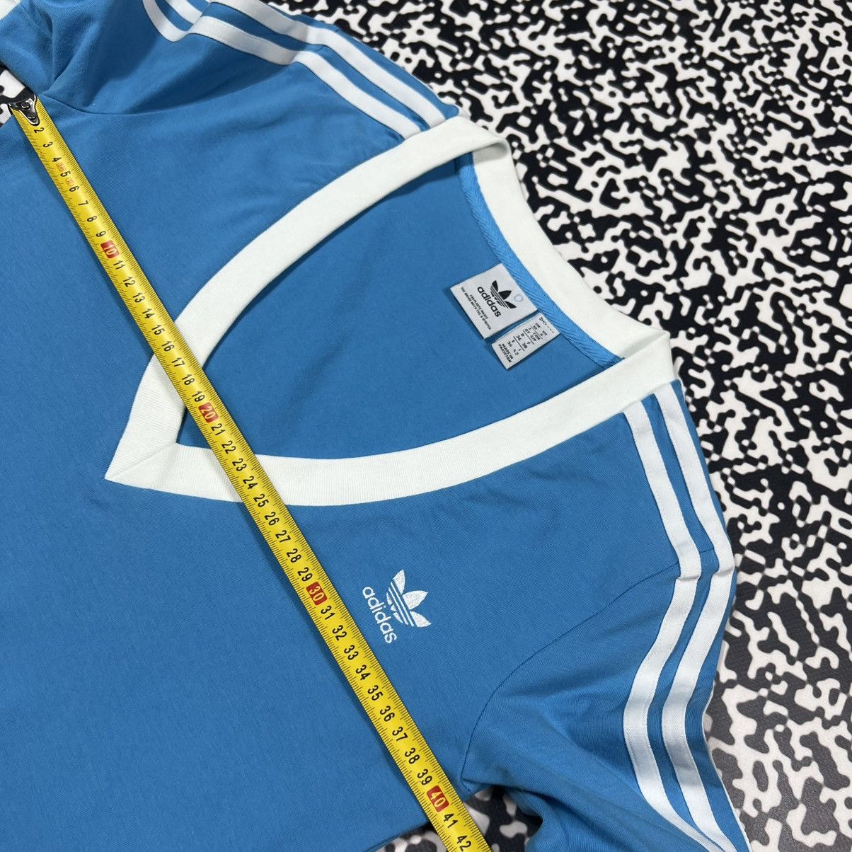Adidas Vintage Y2K Adidas Retro V Neck Cropped T-shirt 90s Style Size S / US 4 / IT 40 - 16 Thumbnail