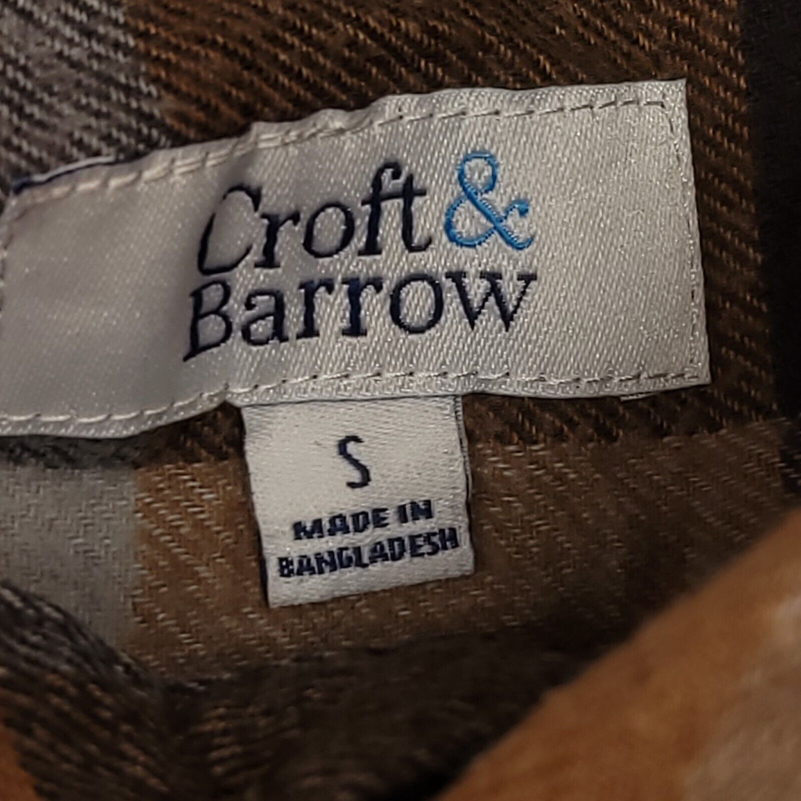 Croft & Barrow Croft & Barrow Gingham Flannel Shirt Mens Size Small S Gray Size US S / EU 44-46 / 1 - 3 Thumbnail