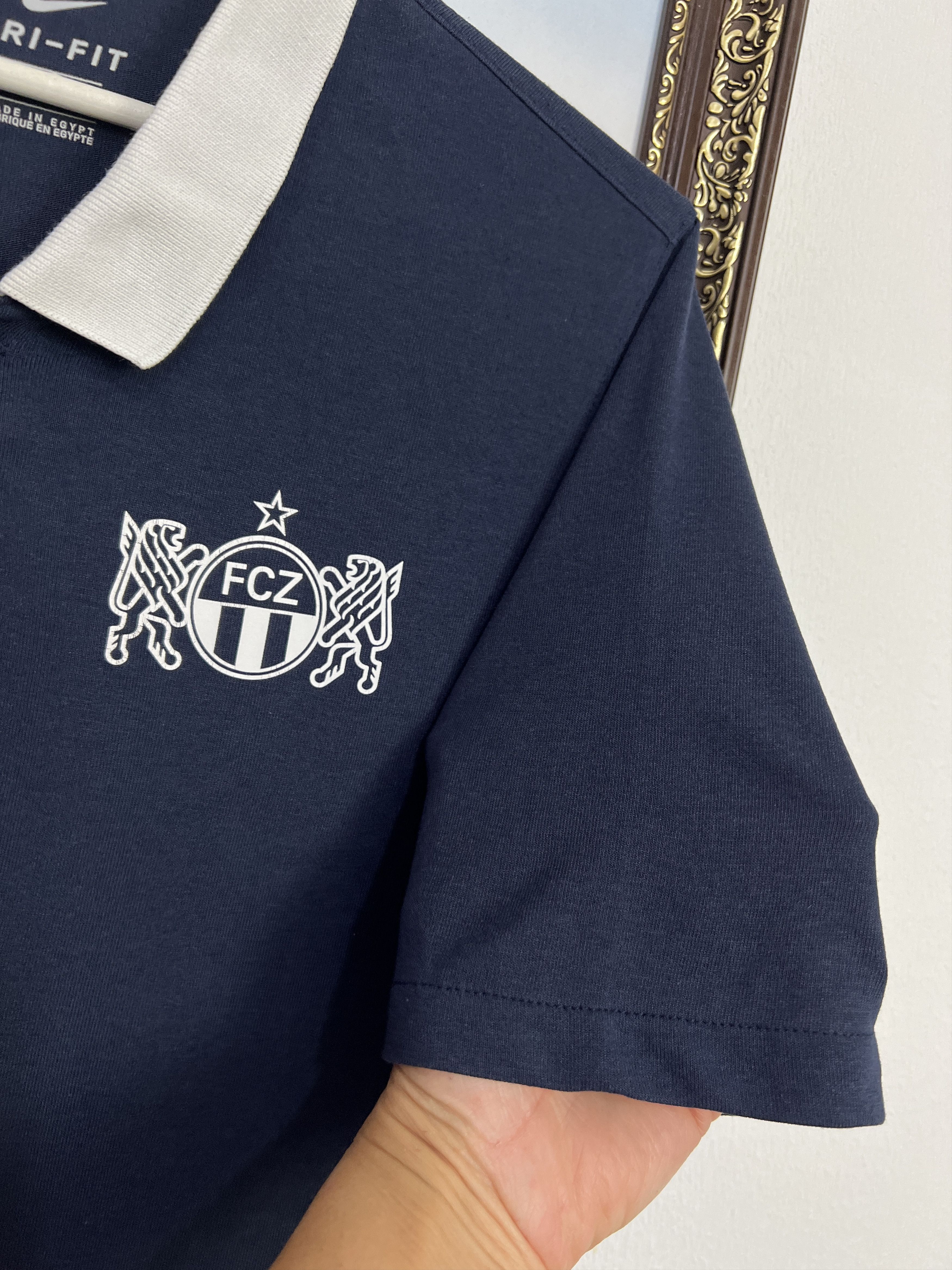 Nike Nike Zurich Football Shirt Soccer Train Polo Blue Trikot Size US M / EU 48-50 / 2 - 4 Thumbnail
