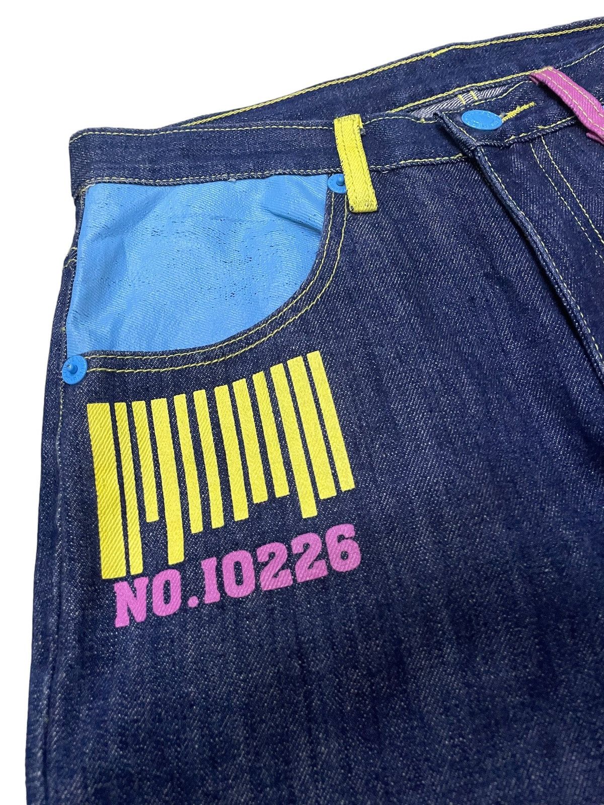 Angel Blue × Hysteric Glamour × Japanese Brand Morpleq Japan Multi Pocket Daicock Style Raw Jeans Size US 32 / EU 48 - 14 Thumbnail
