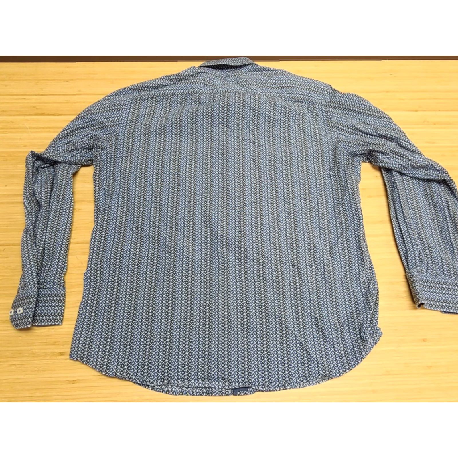 BUGATCHI Bugatchi Uomo Shirt Button-Up Classic Fit Long Sleeve Men XL Multicolor Button Front Collared Spread Knit 100% Cotton Apparel Size US XL / EU 56 / 4 - 6 Thumbnail