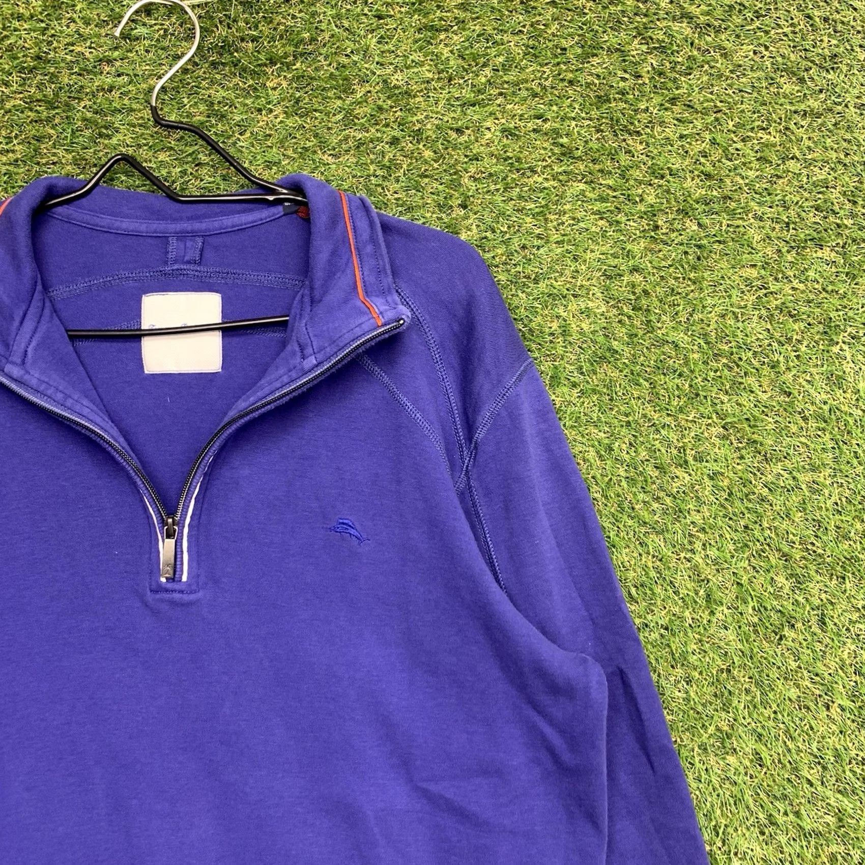 Tommy Bahama Tommy Bahama Sweatshirt Men’s Large 1/4 Quarter Zip Relax Fit Jacket Pima Cotton Blue Marlin Knit Cotton Front Zipper Brown Tags Embroidered Logo Logo Size US L / EU 52-54 / 3 - 2 Thumbnail