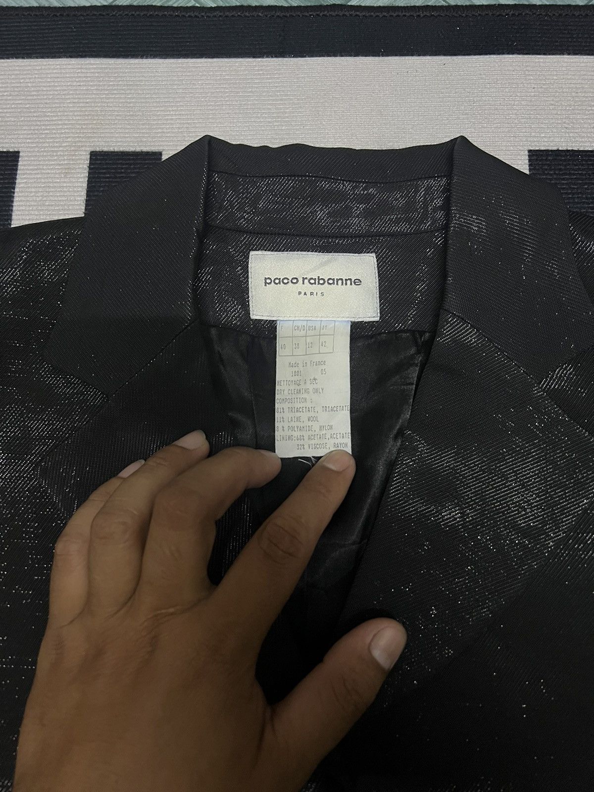 Designer PACO RABANNE PARIS METALLIC SHINY Size US M / EU 48-50 / 2 - 3 Thumbnail