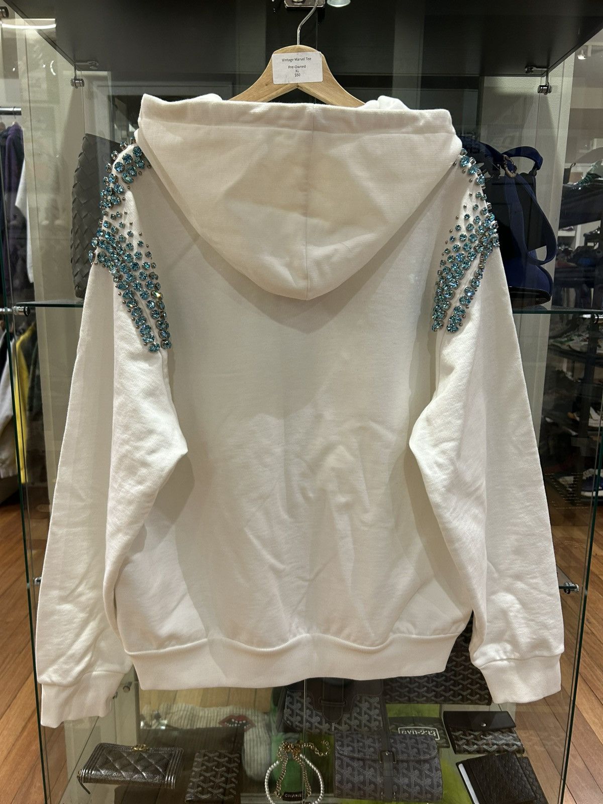 Prada Prada Runway Crystals Zip Up Hoodie - White Size US M / EU 48-50 / 2 - 2 Thumbnail