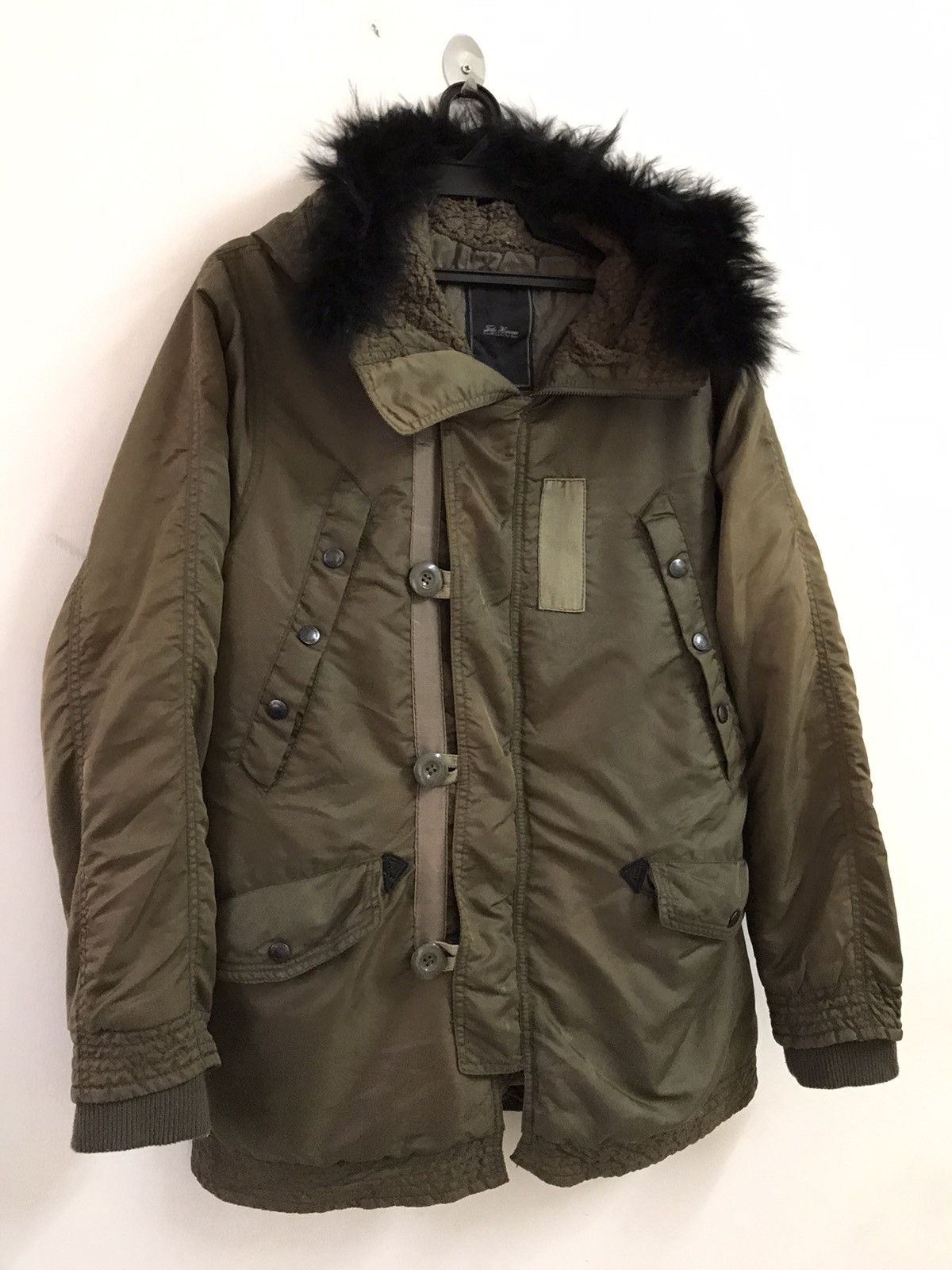 Issey Miyake × Tete Homme Issey Miyake Tete Homme Military Fur Fleece Hoodie jacket Size US M / EU 48-50 / 2 - 6 Thumbnail