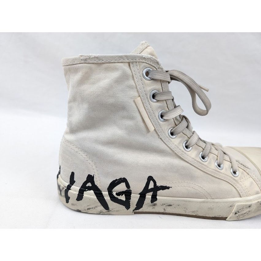 Balenciaga o1rshd1 Paris High-Top Sneakers in Black/White Size US 10 / EU 43 - 4 Thumbnail