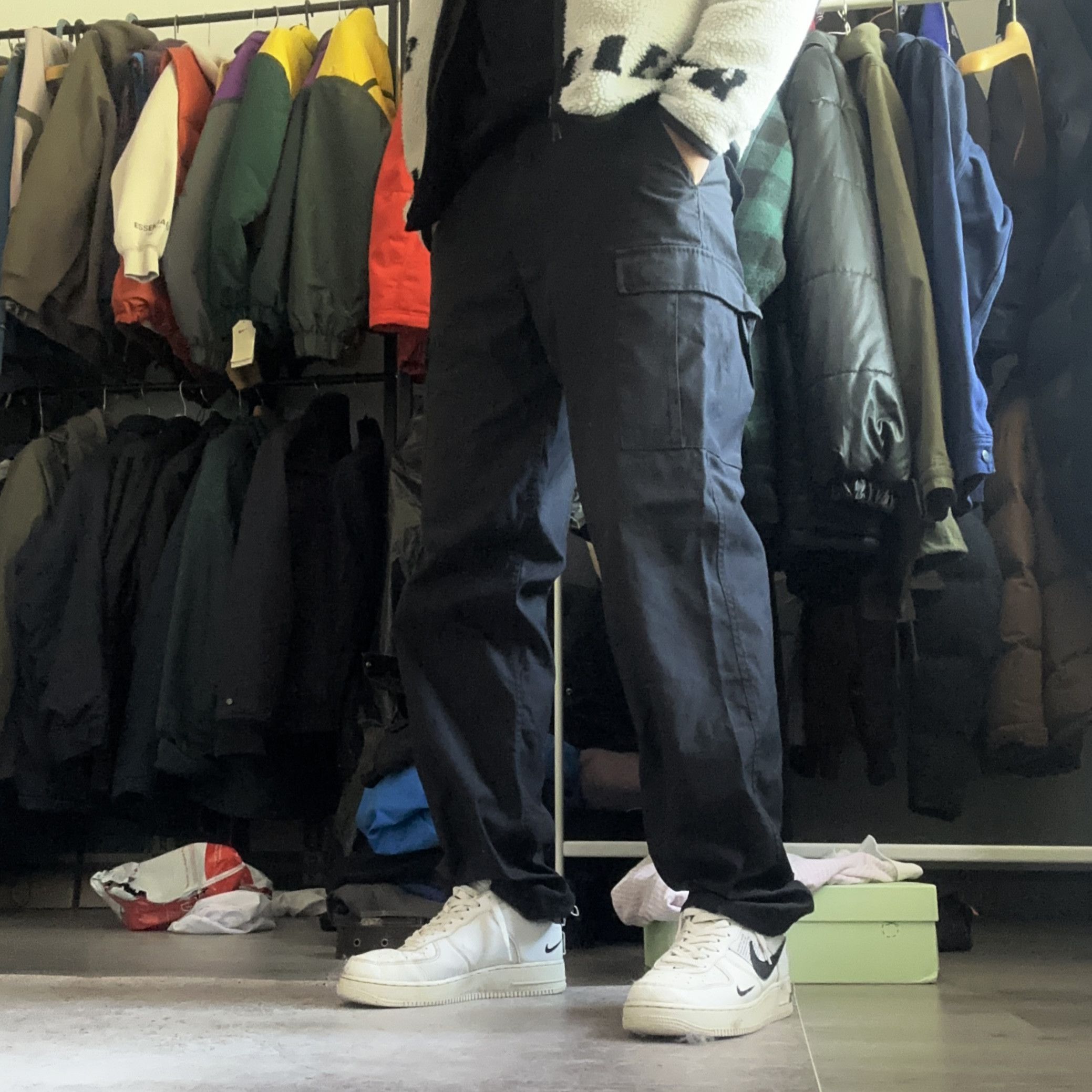 Japanese Brand Fostex Garments Trousers Combat Straight Cargo Denim Pants Size US 30 / EU 46 - 12 Thumbnail