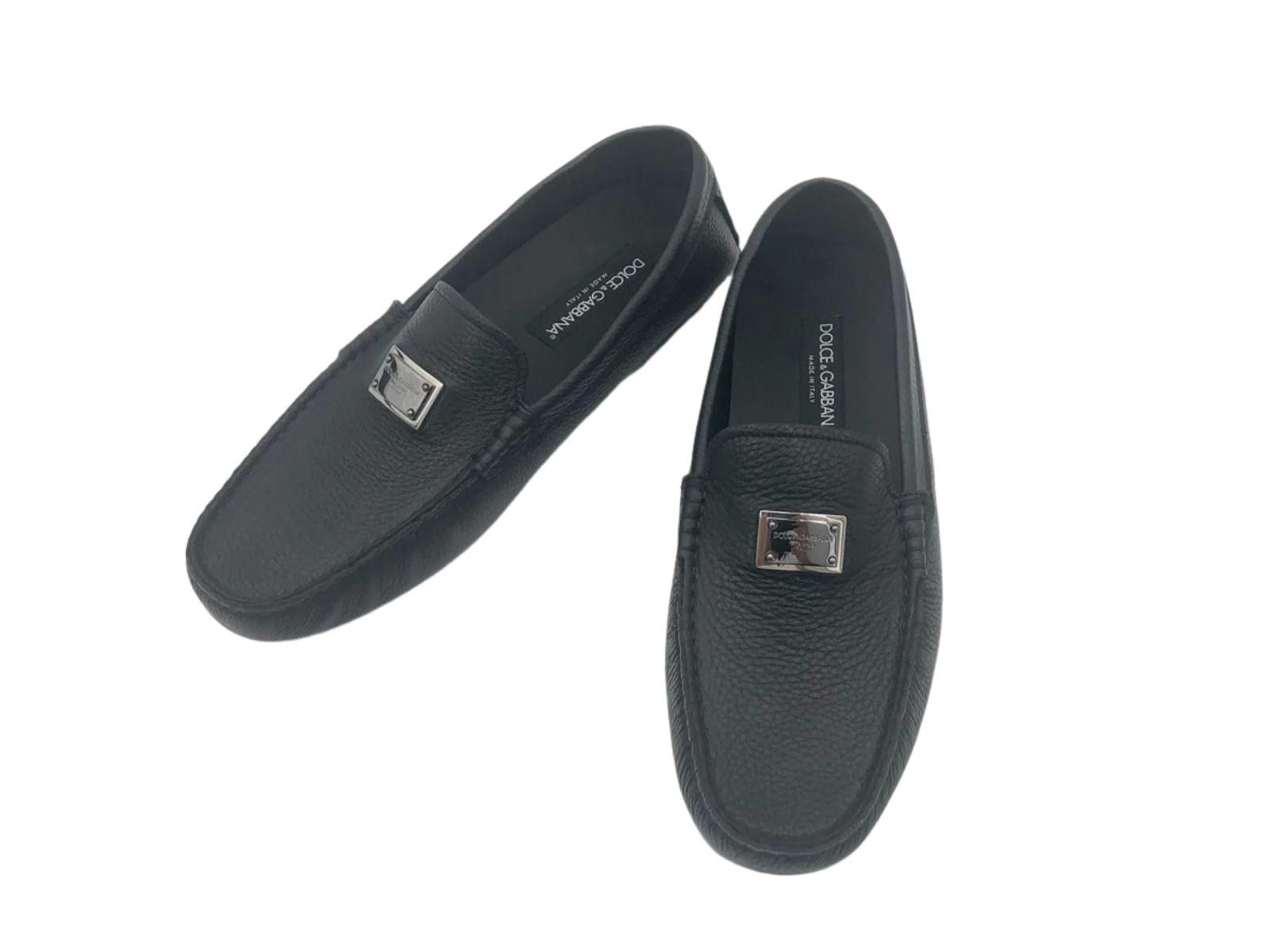 Dolce & Gabbana Dolce & Gabbana Logo Plaque Almond Toe Loafer Size US 7 / EU 40 - 1 Thumbnail