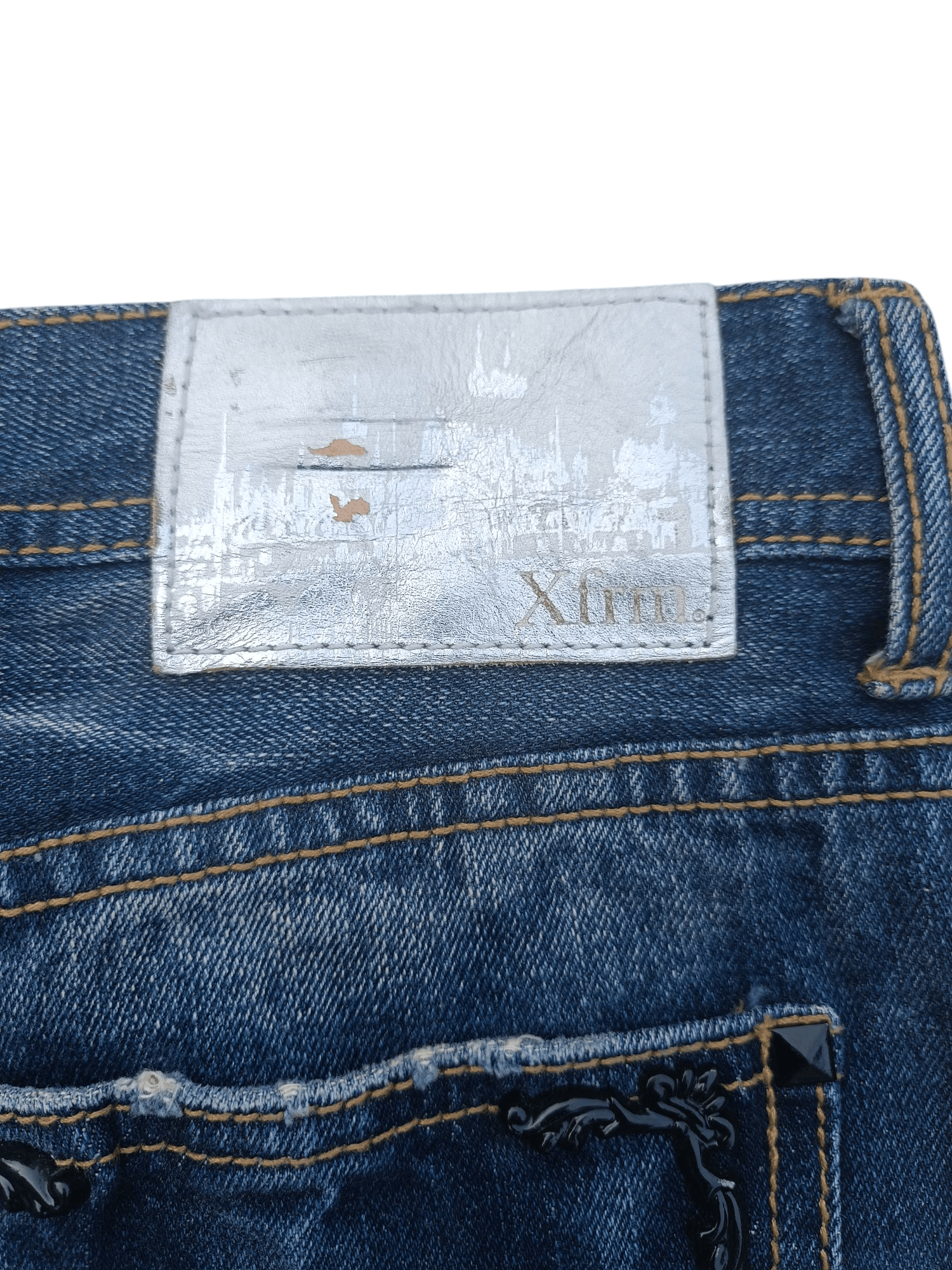 Japanese Brand × Seditionaries FIRE 🔥 Japanese Painted Faded Flare Stud Jeans 🔥 E065 Size US 34 / EU 50 - 17 Thumbnail
