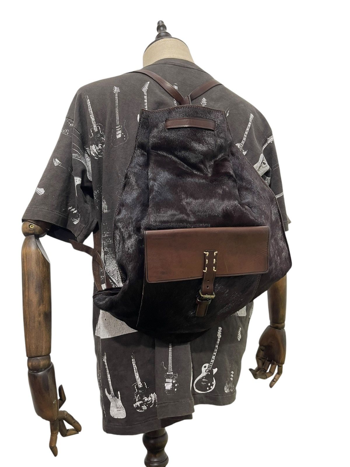 Genuine Leather Calf Hair Leather Re Creation Backpack Bag 5🟩 Size ONE SIZE - 1 Thumbnail