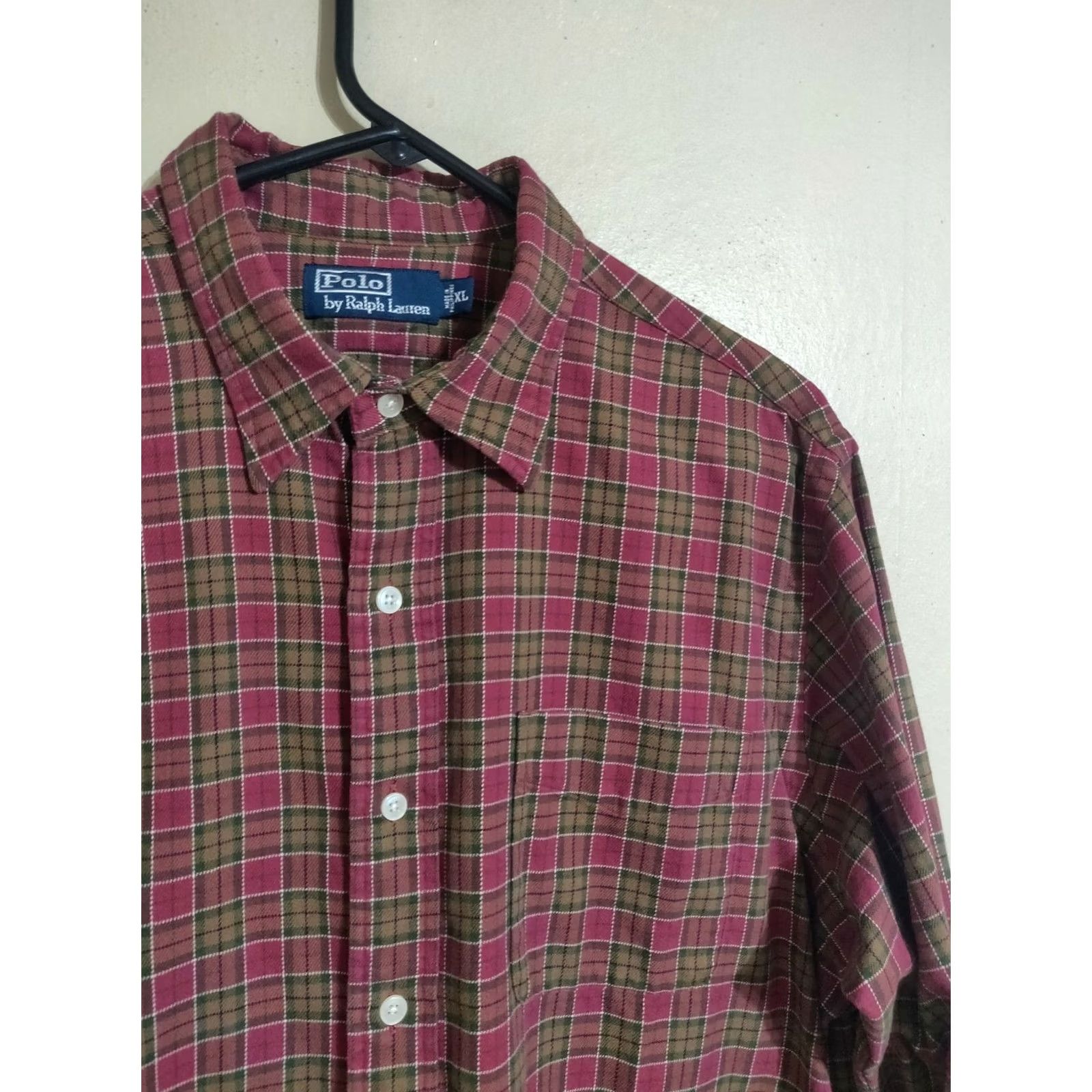 Polo Ralph Lauren Polo Ralph Lauren Flannel Shirt Men's XL Red/Green Plaid L/S Button Up Light Size US XL / EU 56 / 4 - 2 Thumbnail
