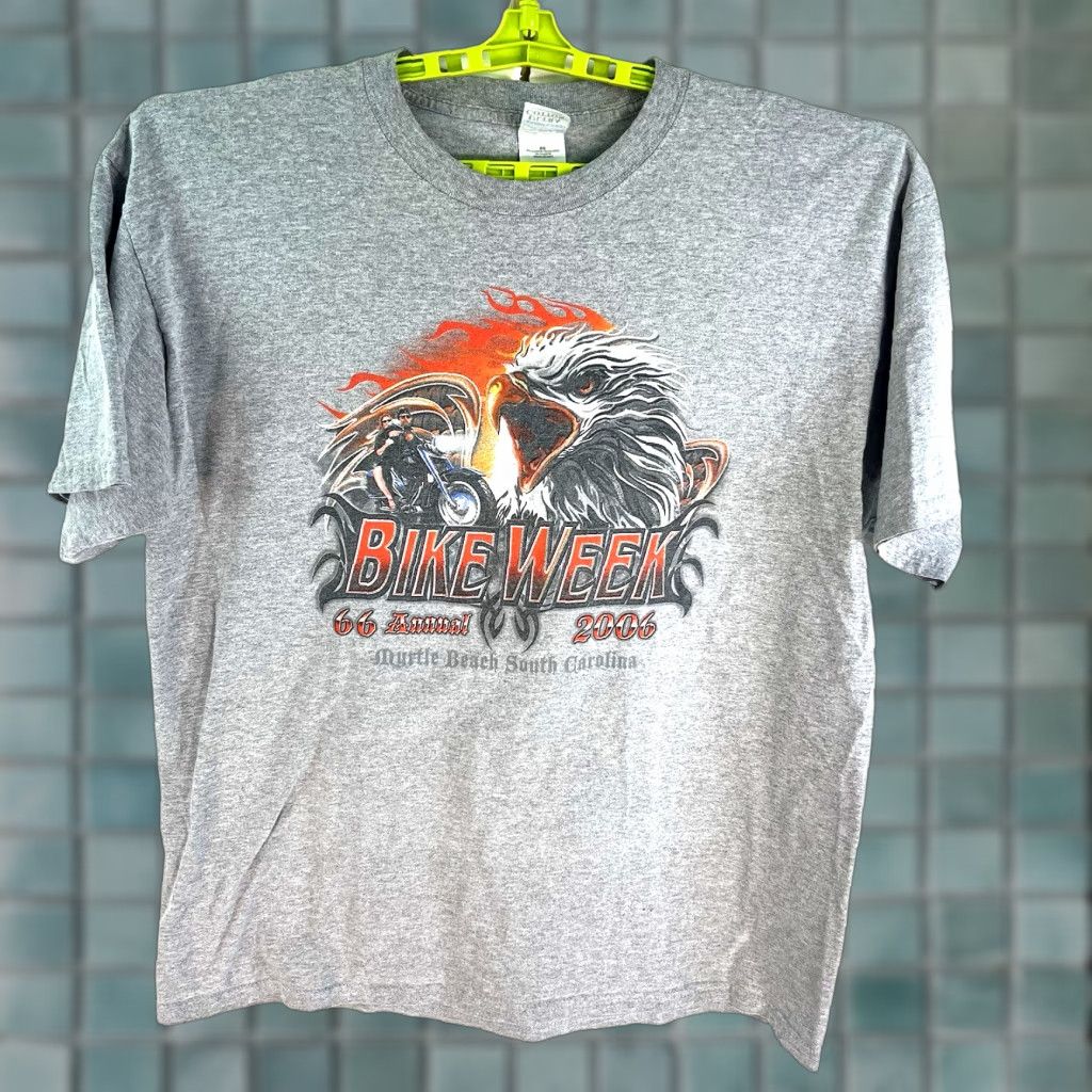 Gildan VINTAGE Myrtle Beach SC 66th Bike Week 2006 T-Shirt Gray XL Nike Size US XL / EU 56 / 4 - 1 Thumbnail