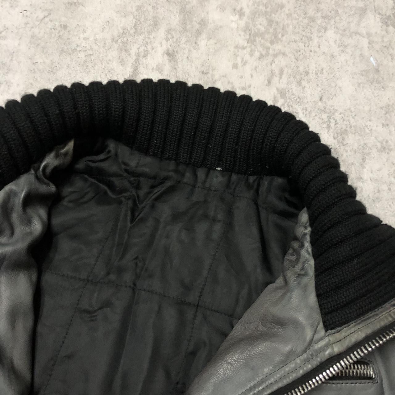 Other Grey leather jacket with black wool collar #leatherjacket Size M / US 6-8 / IT 42-44 - 3 Thumbnail
