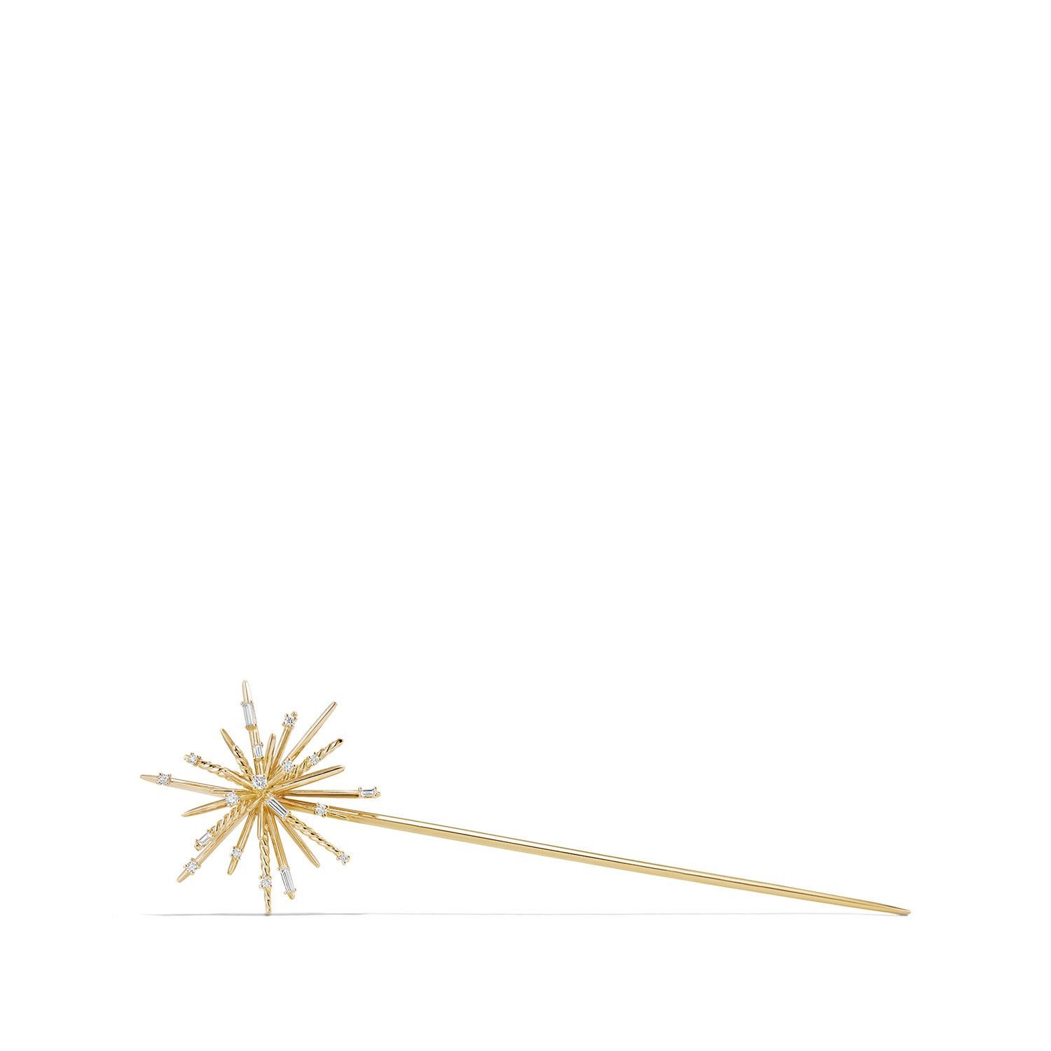 David Yurman o1w1db10325 Hair Pin with Diamonds in 18K Gold Size ONE SIZE - 1 Thumbnail