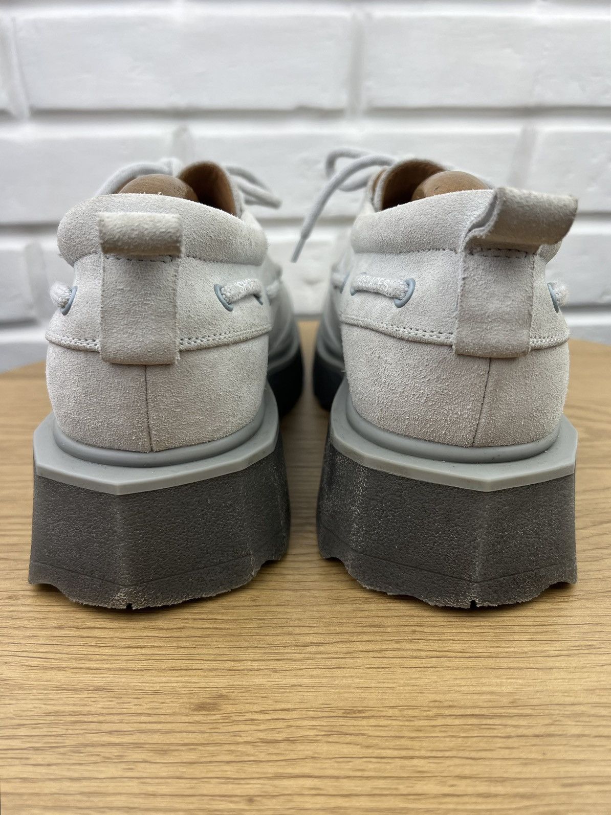 Off-White OFF-WHITE Derby Suede Boat Shoes SPONGE Rubber Sole Gray Size US 8 / EU 41 - 10 Thumbnail