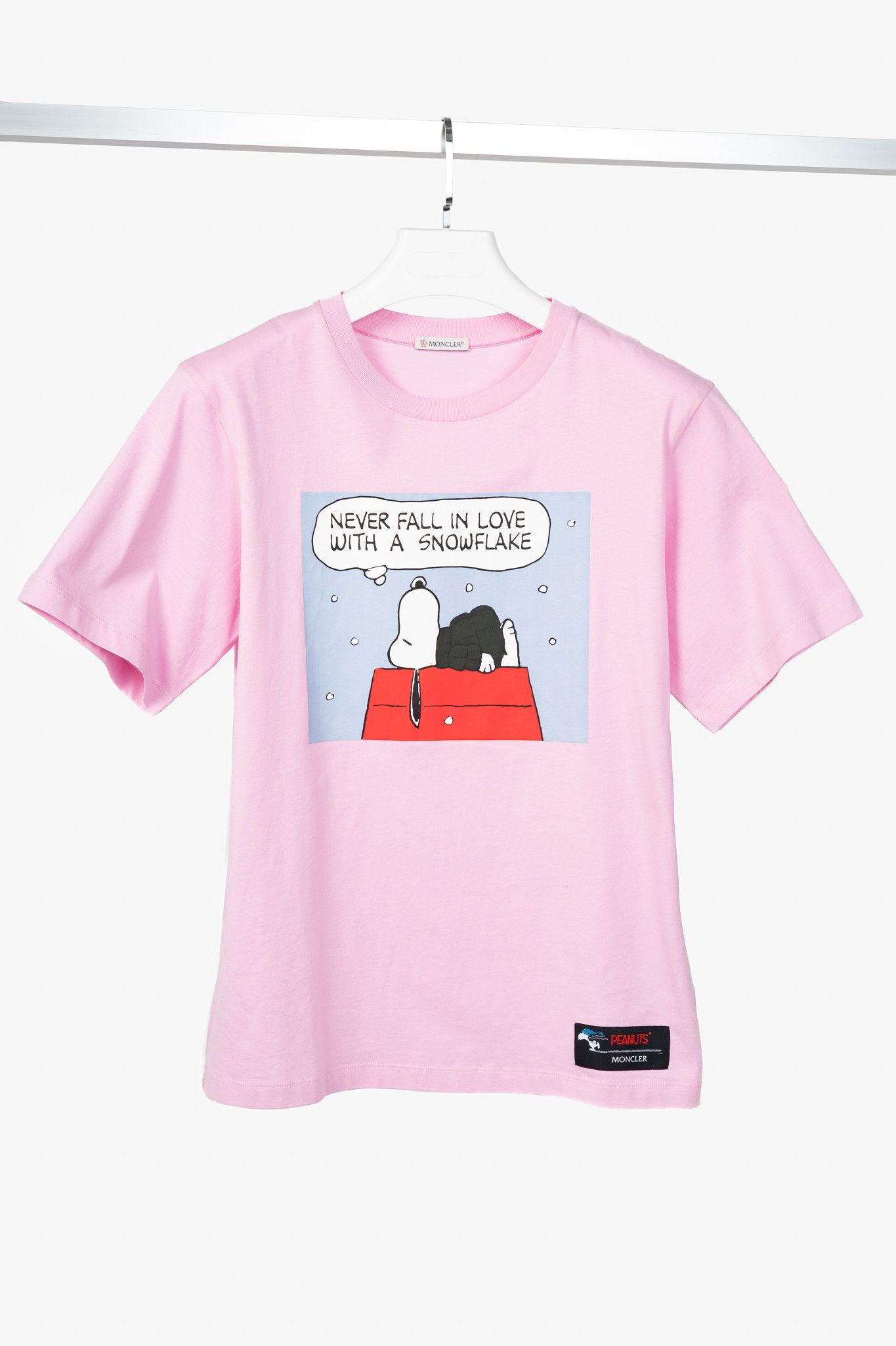 Moncler Moncler Pink Cotton Peanuts-Graphic T-Shirt Size XS / US 0-2 / IT 36-38 - 1 Thumbnail