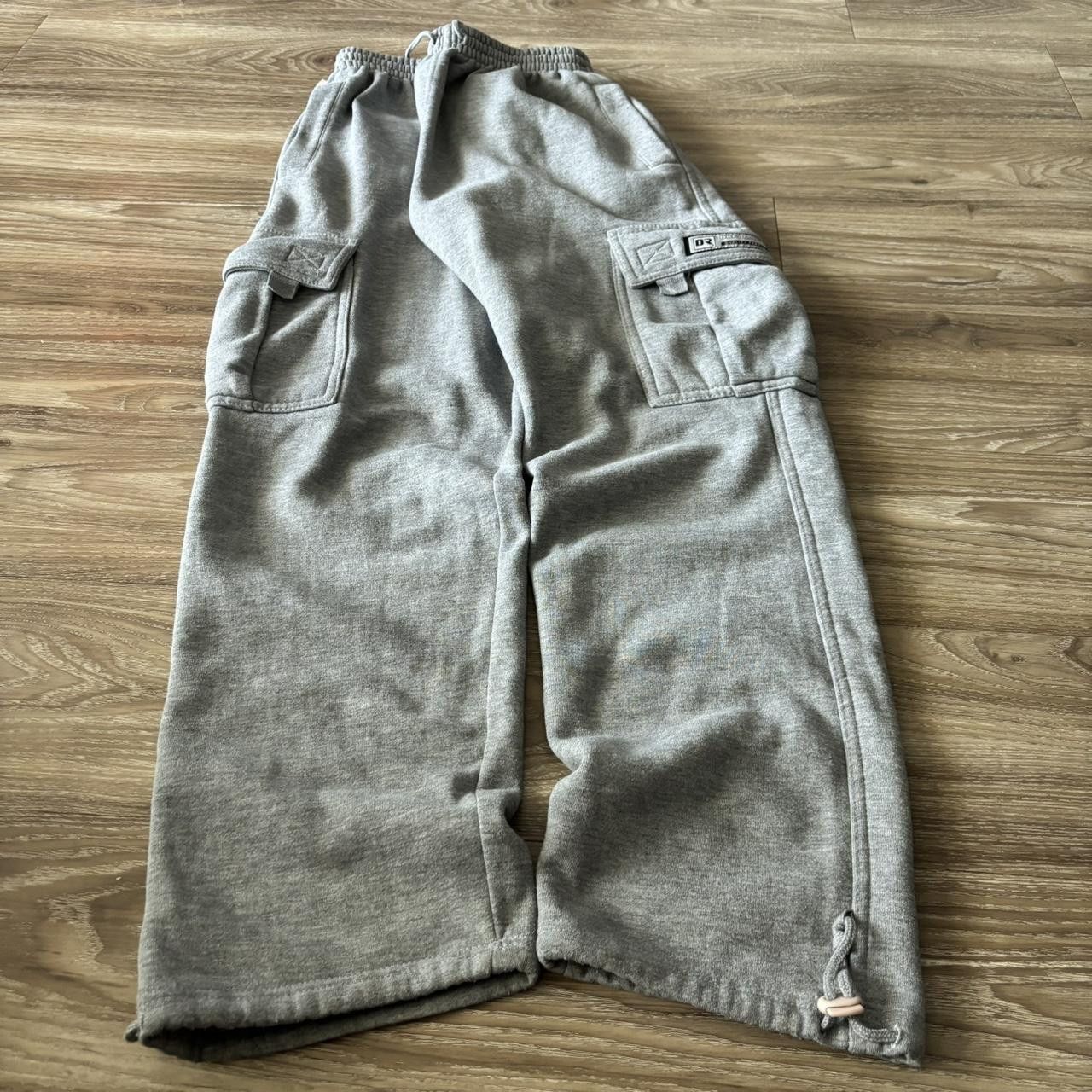 Japanese Brand Crazy Vintage Y2K/2000s Baggy Grey Skater Cargo Sweatpants! Fits M Size US 30 / EU 46 - 3 Thumbnail