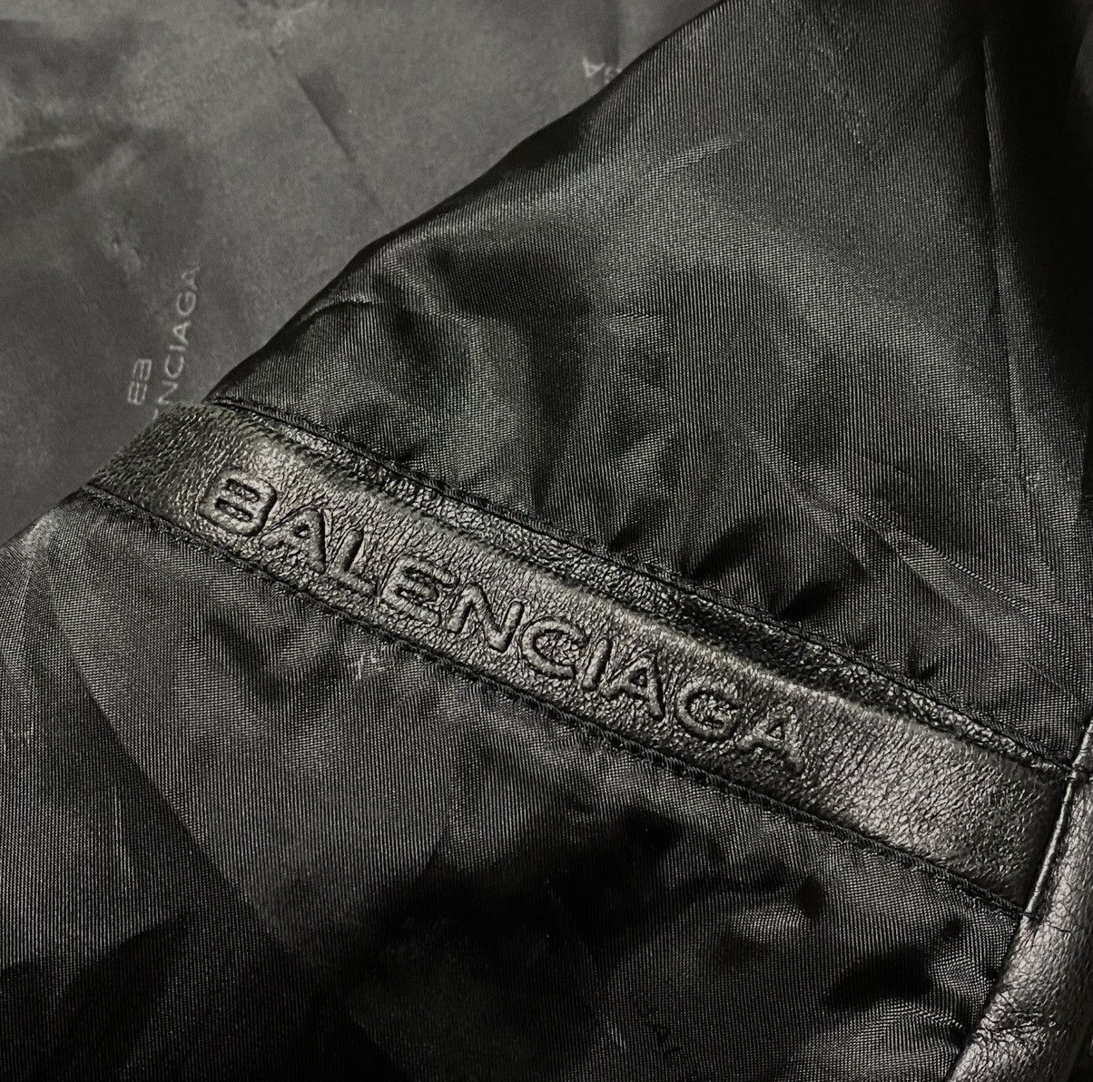 Balenciaga Balenciaga - 1997 Leather Zip-up Jacket Size US L / EU 52-54 / 3 - 18 Thumbnail