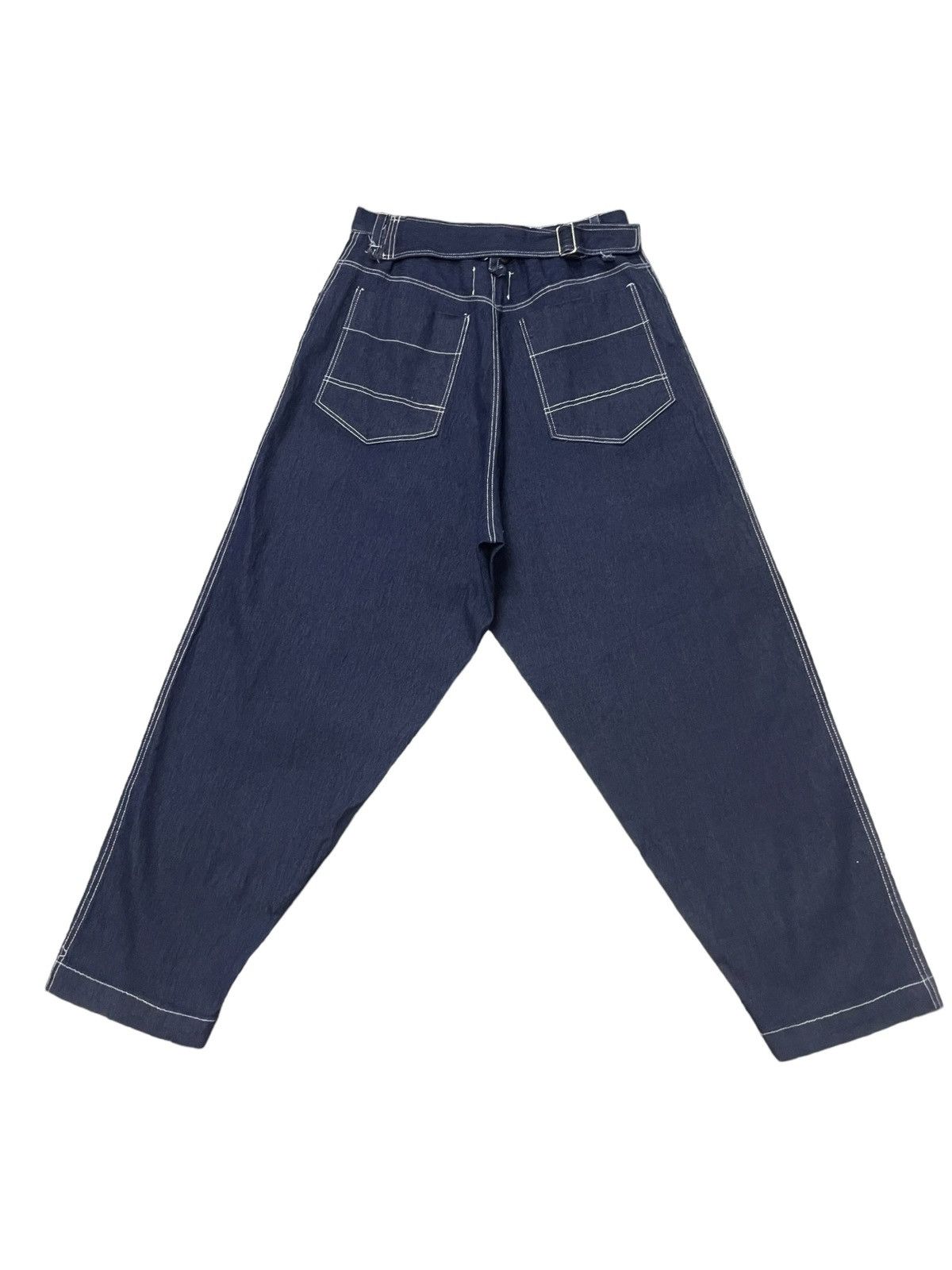 Japanese Brand × Y's for Men KMK Japan Patchwork Baggy Balloon Denim Pants Yohji Style Size US 30 / EU 46 - 9 Thumbnail