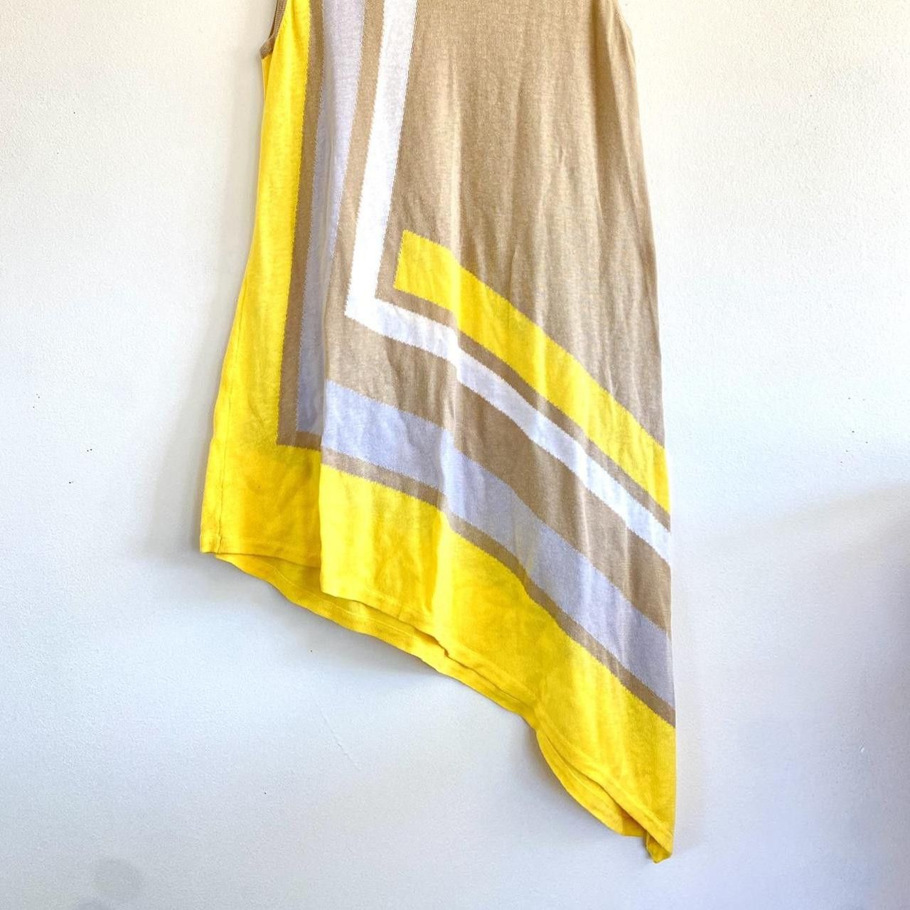 Other CABLE & GAUGE YELLOW CREAM MEDIUM MINI ASYMMETRICAL DRESS Size M / US 6-8 / IT 42-44 - 3 Thumbnail