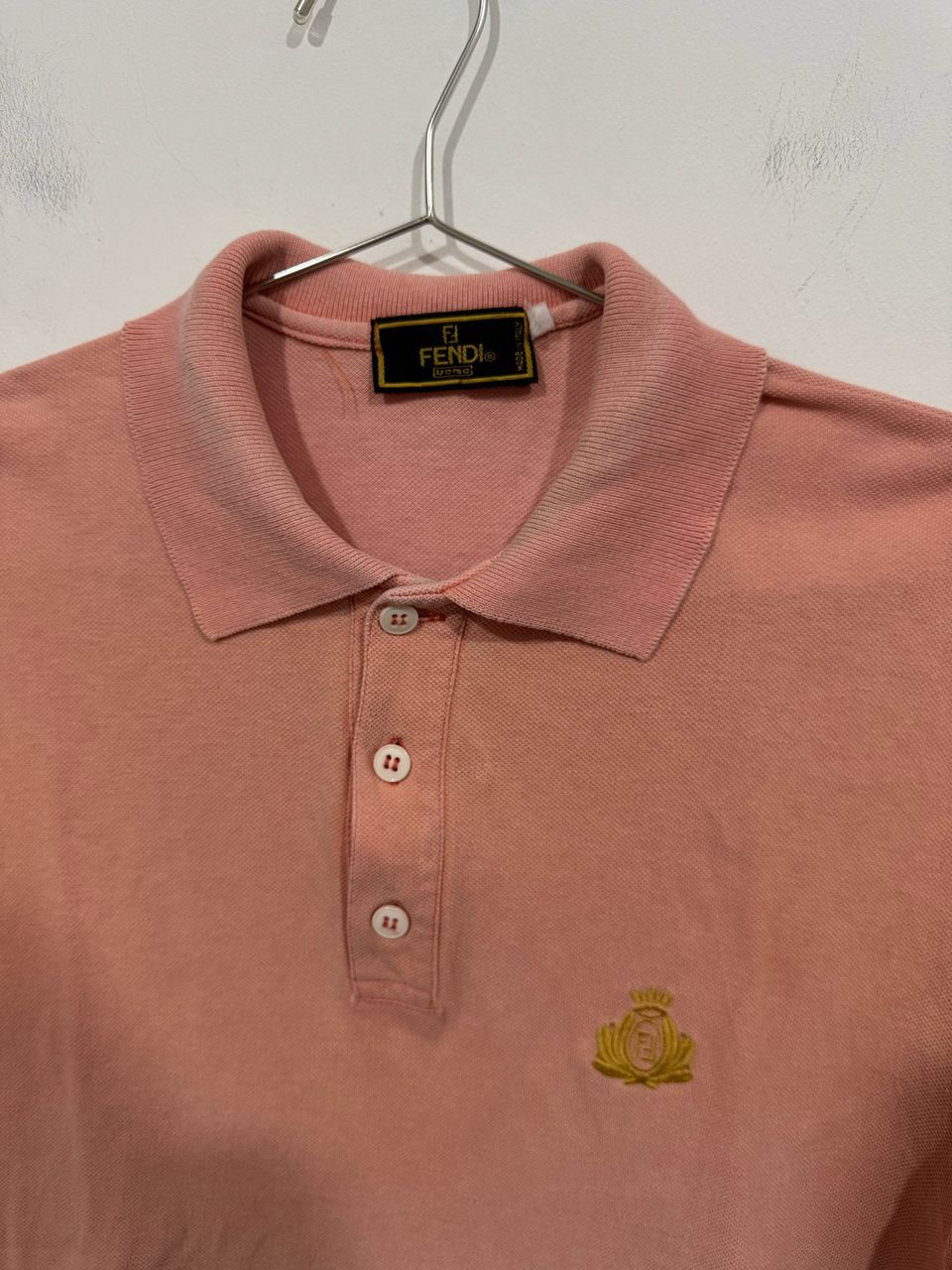 Fendi × Vintage Vintage Fendi Peach Polo Tee Size US L / EU 52-54 / 3 - 3 Thumbnail