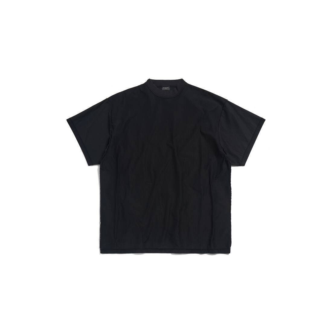 Balenciaga 2 Quantity Inside-Out T-Shirt Oversized in Black Size US L / EU 52-54 / 3 - 1 Thumbnail