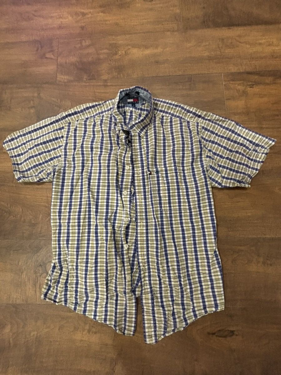 Tommy Jeans VTG Tommy Jeans Button Up Size US XL / EU 56 / 4 - 1 Thumbnail