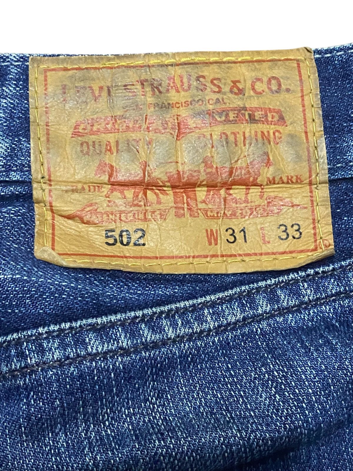 Levi's Vintage Clothing Vintage Levis 502 Mud Wash Distressed Loose Jeans Size US 33 - 15 Thumbnail