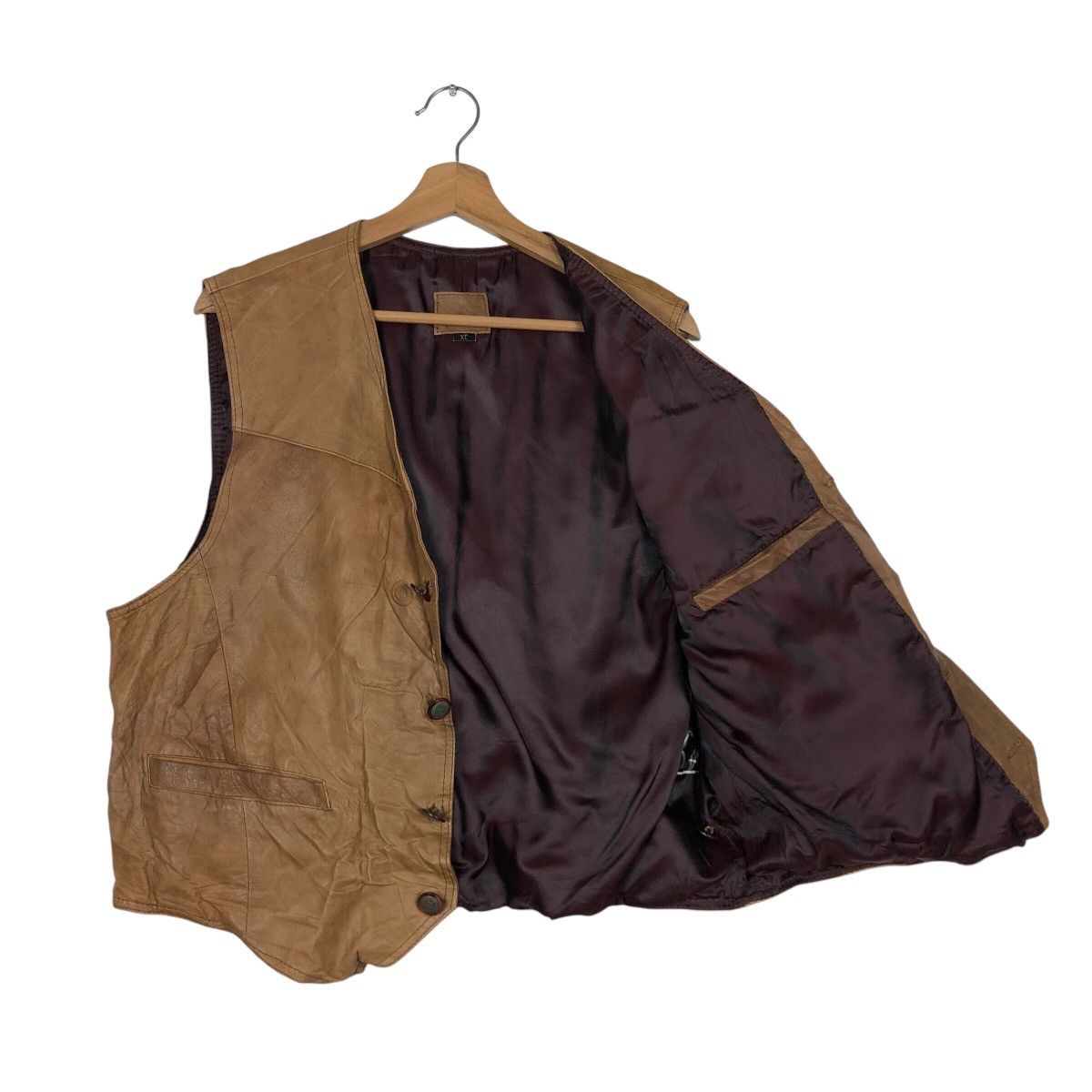 Genuine Leather 📌Vintage Genuine Leather Vest Biker Vera Pelle Size US M / EU 48-50 / 2 - 12 Thumbnail