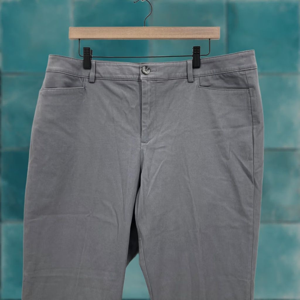 Loft VINTAGE LOFT Outlet Pants Womens 16 Gray Slim Straight Chino Stretch Twill Office Career Size 38" / US 16 / IT 52 - 1 Thumbnail
