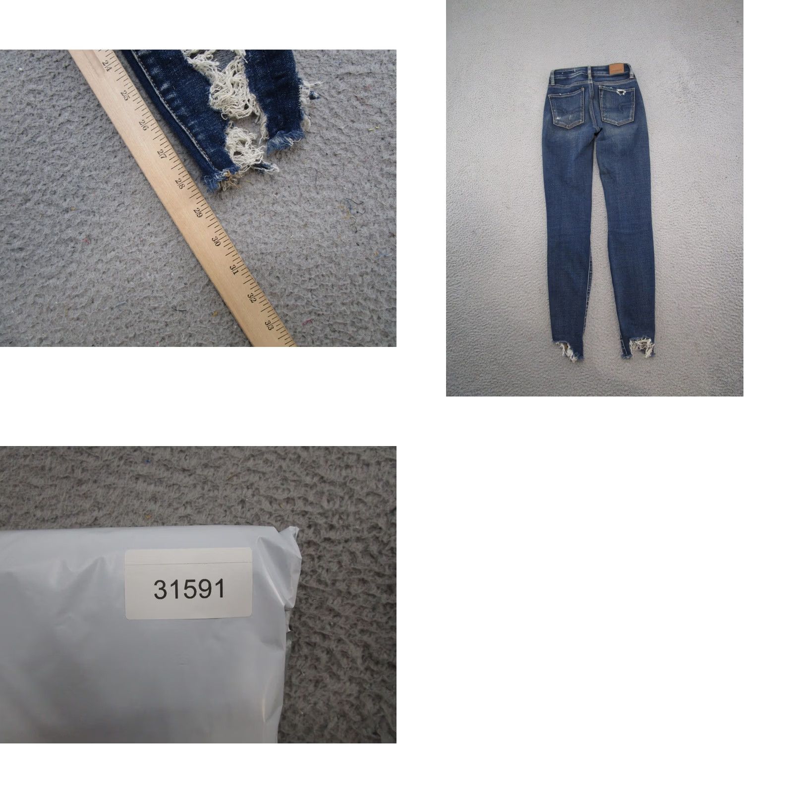 American Eagle Outfitters American Eagle Outfitters Jegging Jeans Women 00 Super Stretch Hi Rise 5-Pocket Denim Blue Cotton Blend Shirt? Size 24" / US 00 / IT 34 - 9 Thumbnail