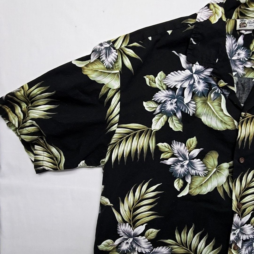 Other Vintage Aloha Republic Hawaiian Shirt Black Tropical Mens XL Size US XL / EU 56 / 4 - 4 Thumbnail