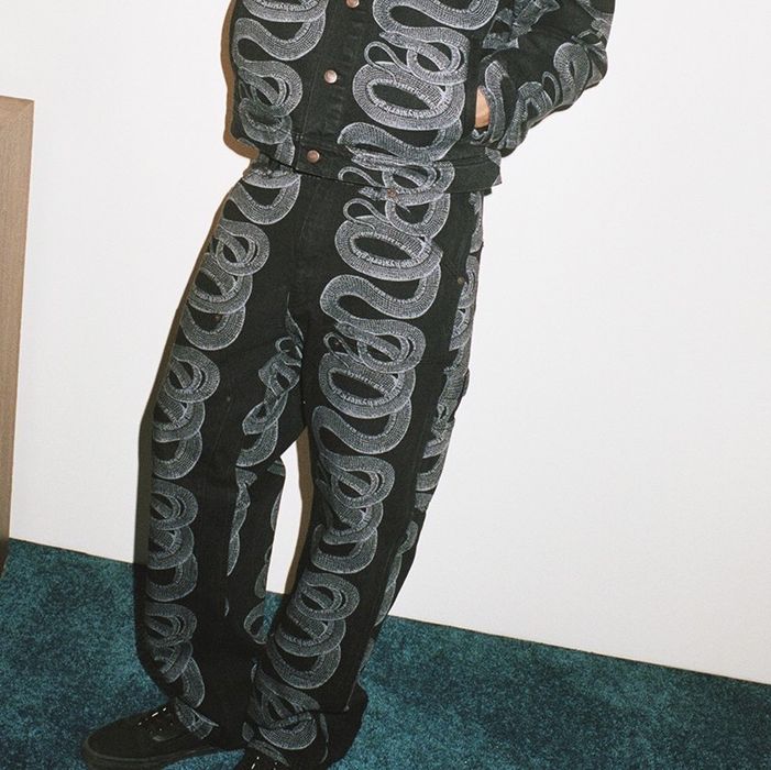 Supreme SUPREME X HYSTERIC GLAMOUR SNAKE DENIM | Grailed