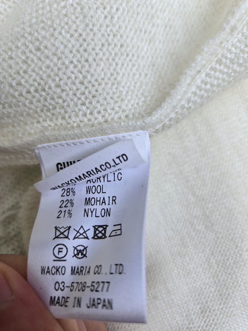 Wacko Maria WACKO MARIA 22FW MAHAIR KNIT CARDIGAN pure white Wool + Mo Size US S / EU 44-46 / 1 - 5 Thumbnail